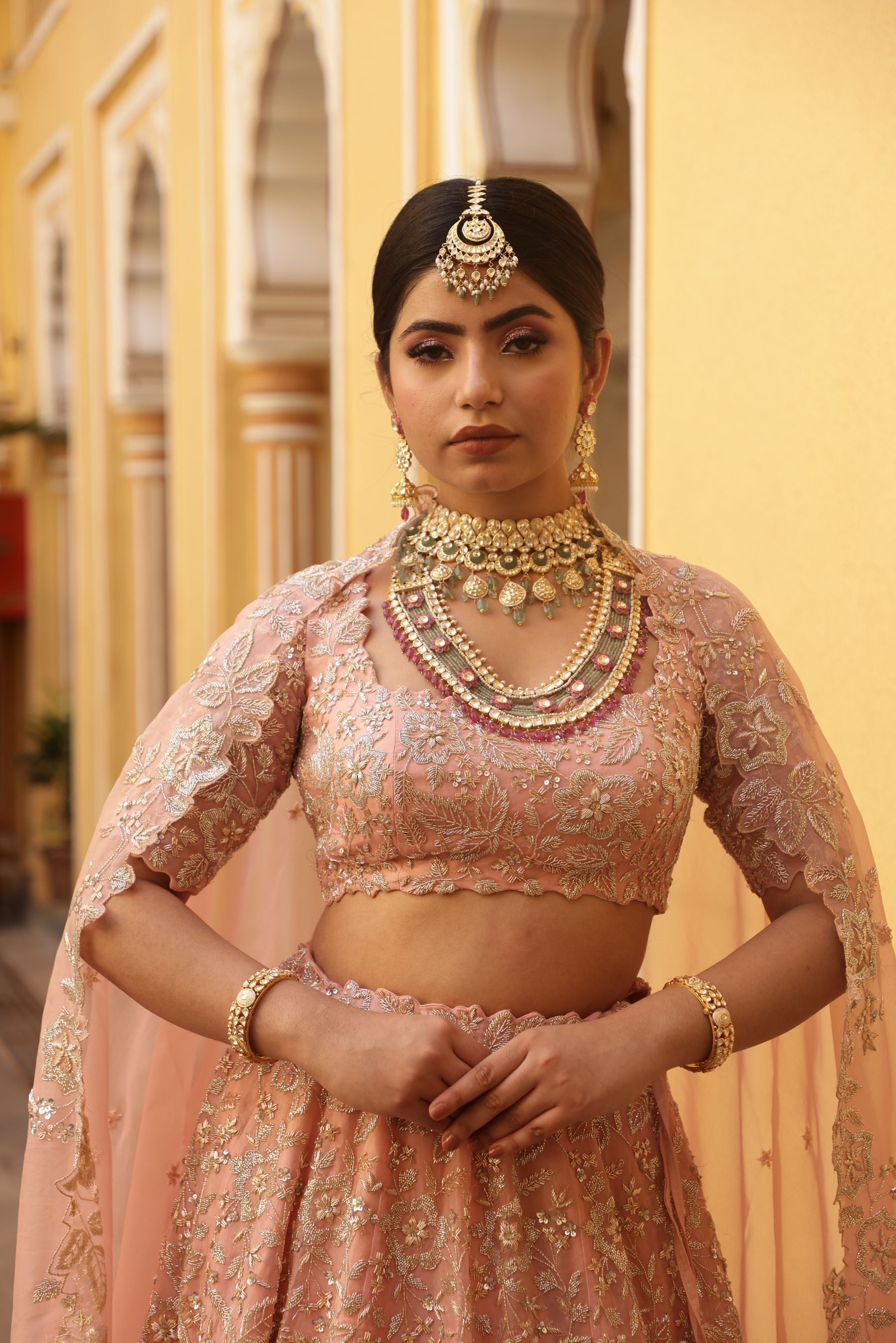 Organza Lehenga with Cutdana, Sequins work.