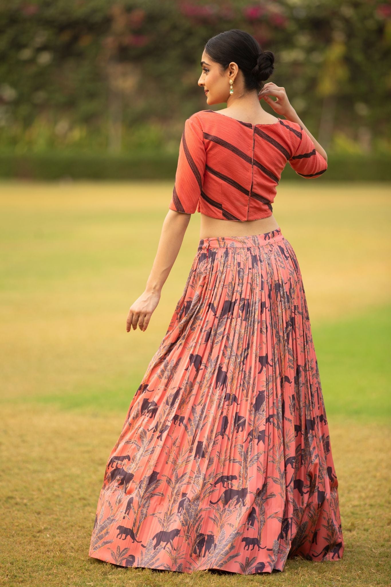 Printed Silk Blend Indowestern