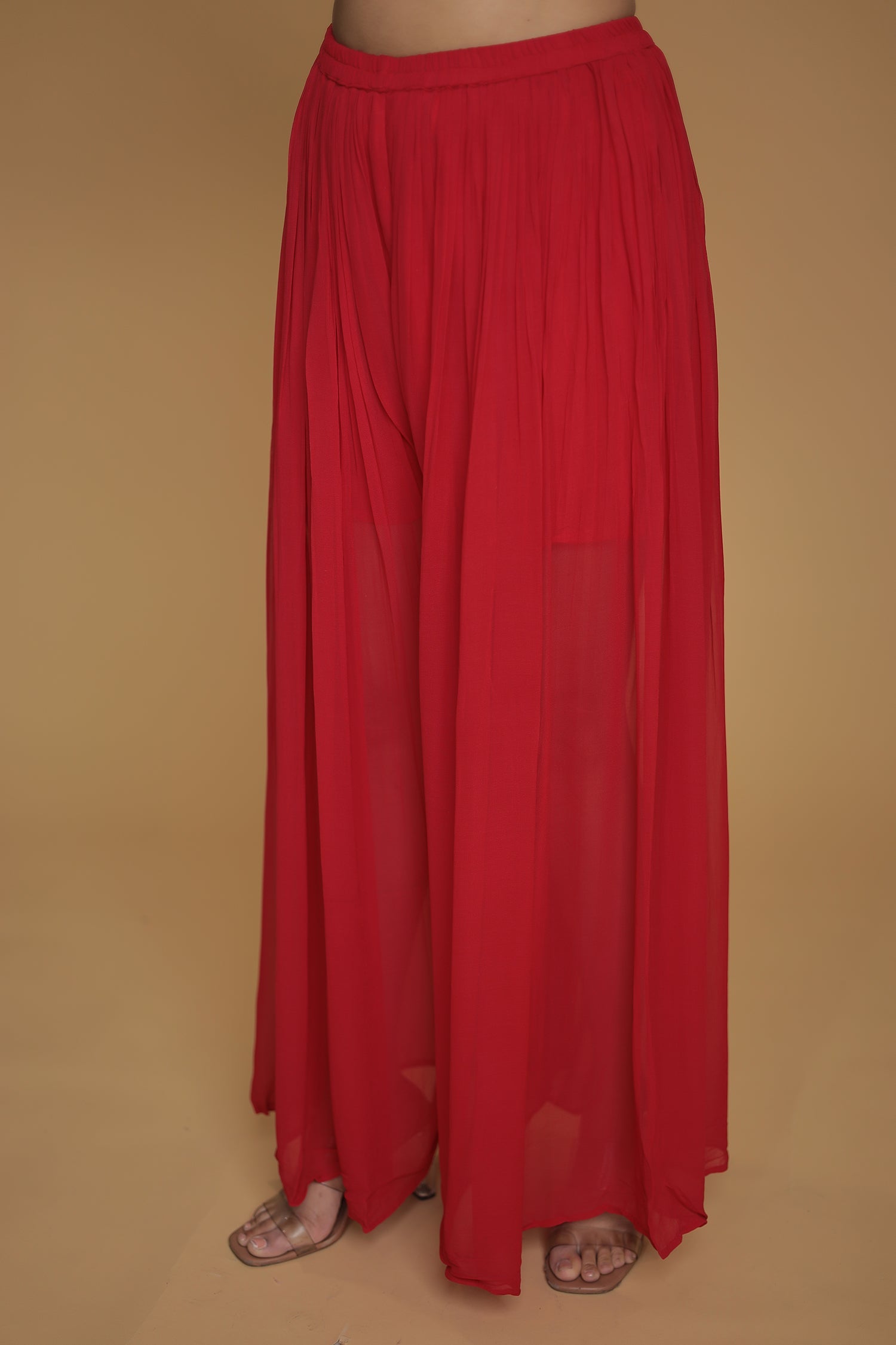 Georgette Straight Cut Suit with Embroidered work