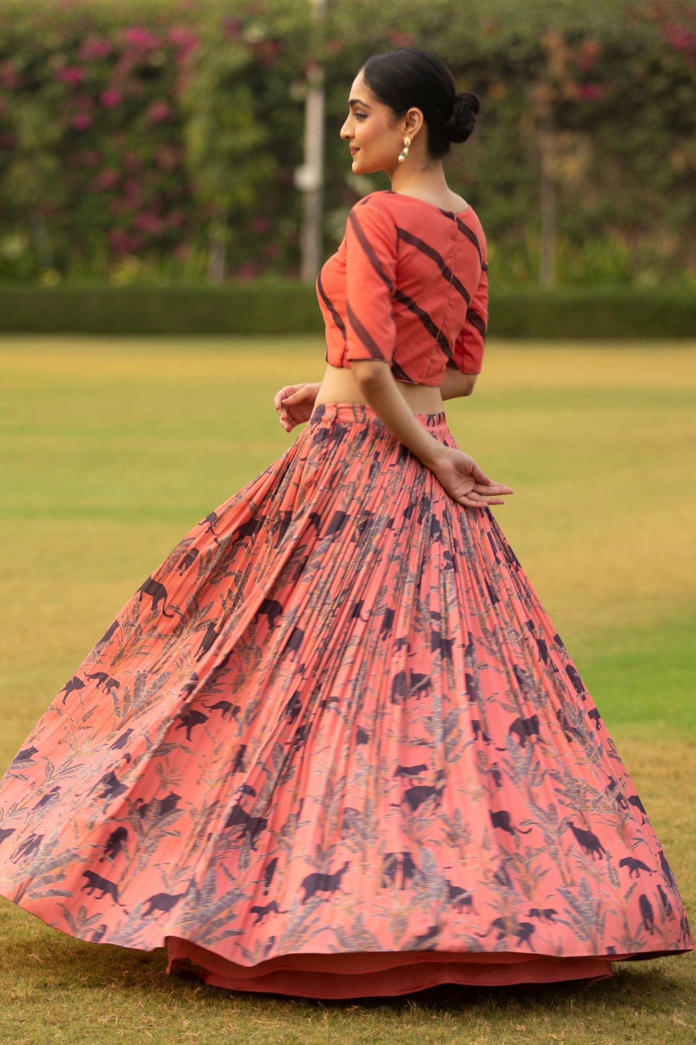 Printed Silk Blend Indowestern