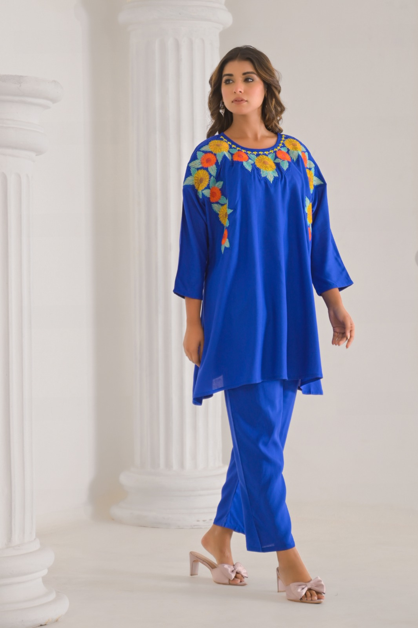 Pure Cotton Kurta Kurta Set Stitched with Thread work