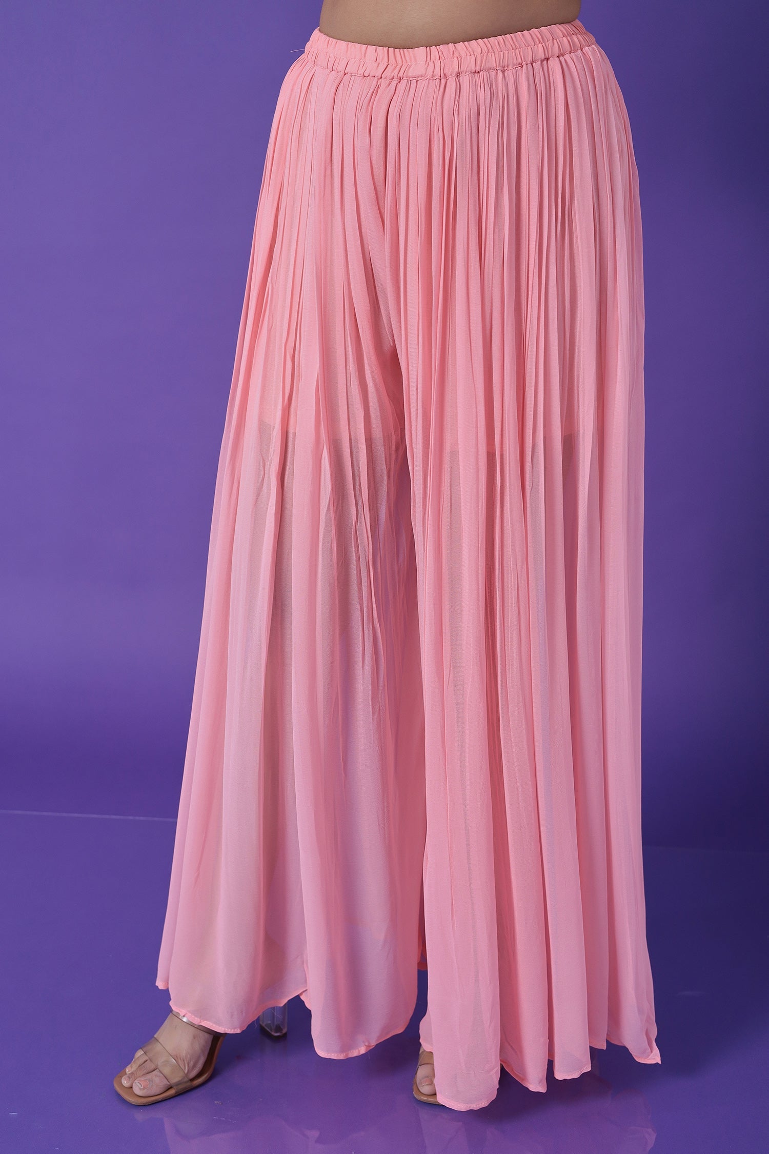 Embroidered Straight Cut Georgette Suit