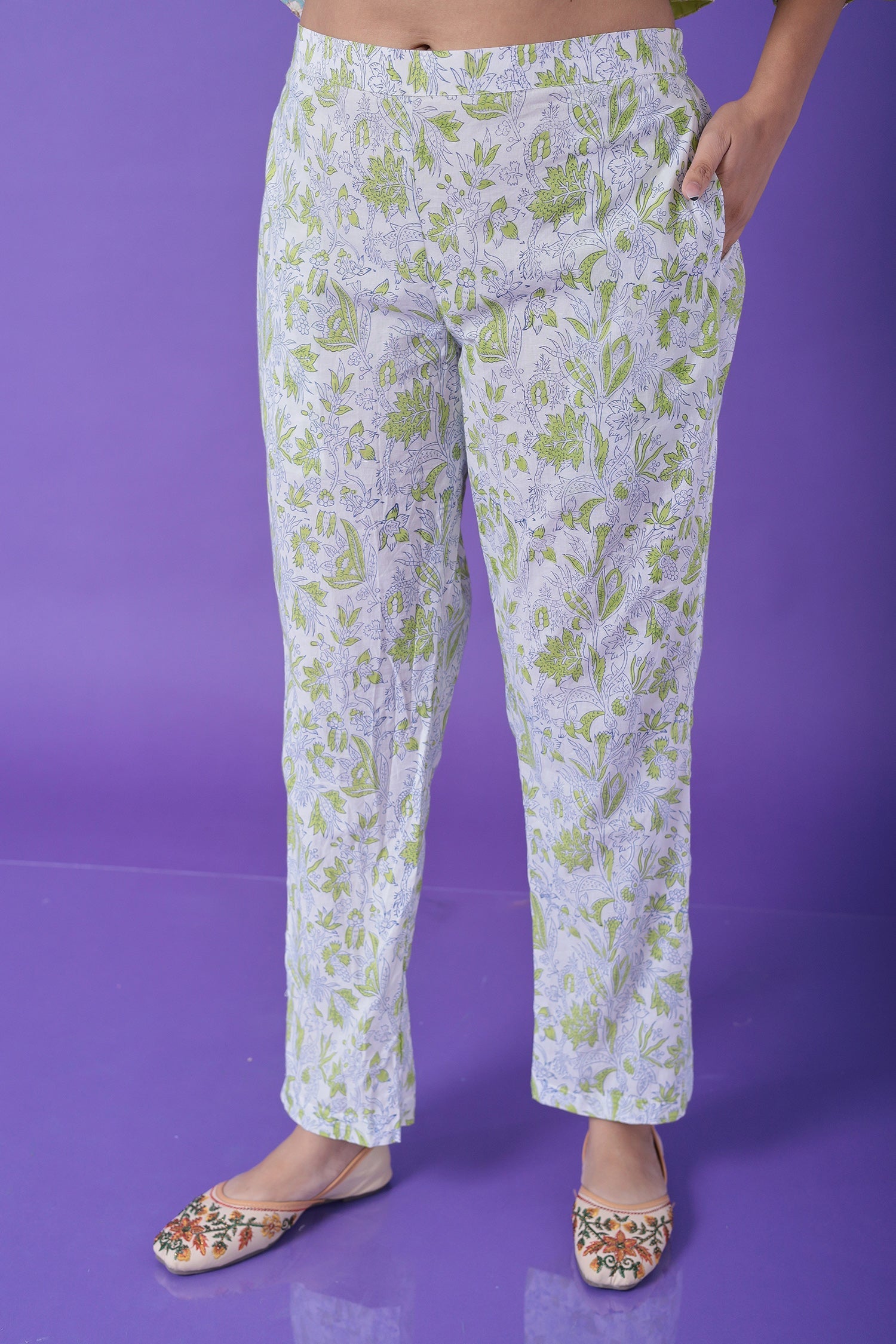 Printed Chanderi Straight Cut Suit