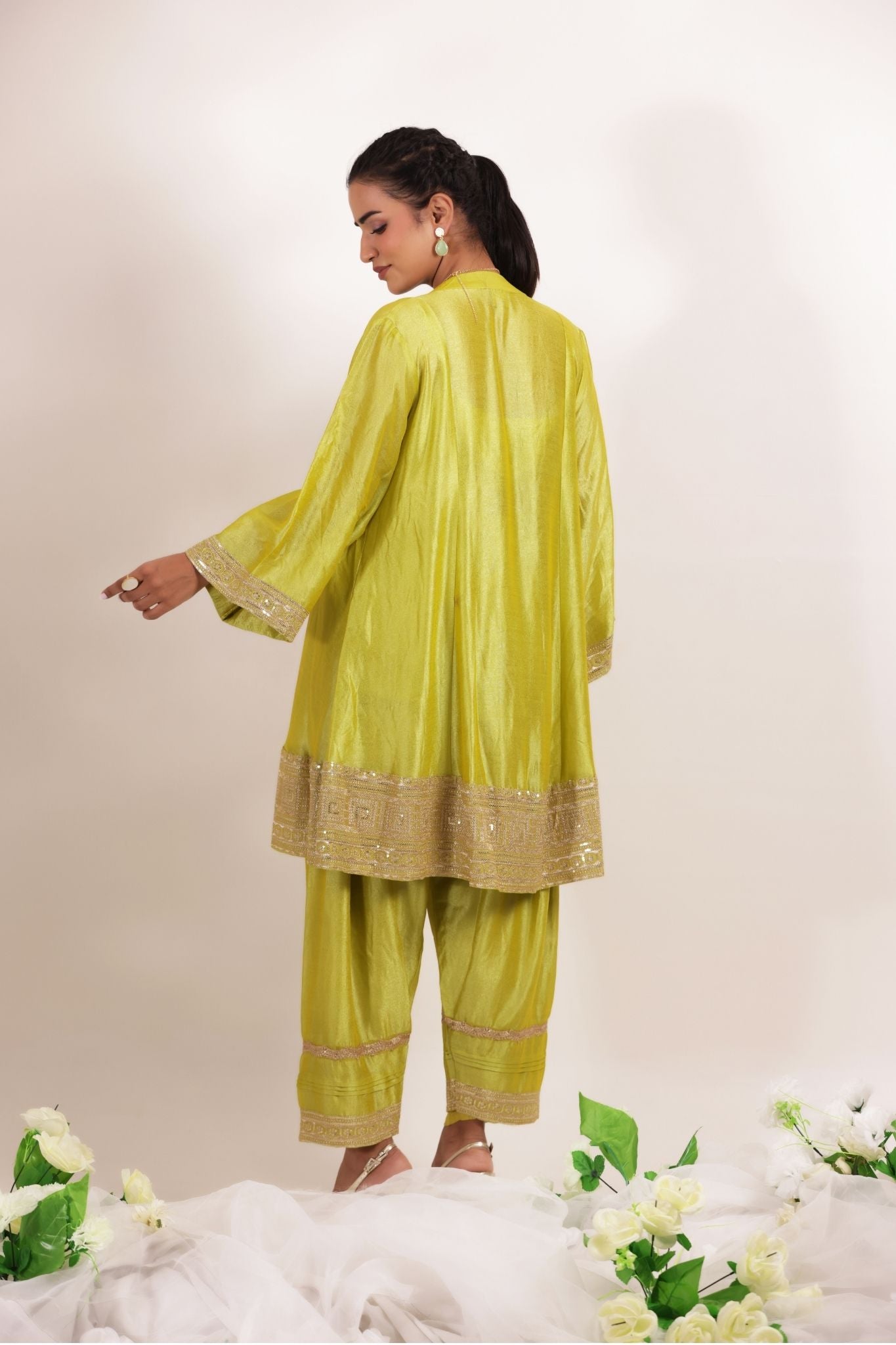 Chinon Indowestern Suit with Embroidered work