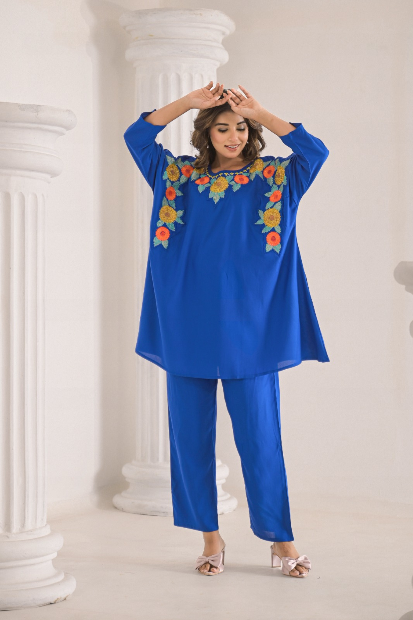 Pure Cotton Kurta Kurta Set Stitched with Thread work