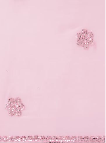 Chiffon Saree with Mirror and Thread Work.