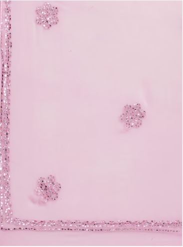 Chiffon Saree with Mirror and Thread Work.