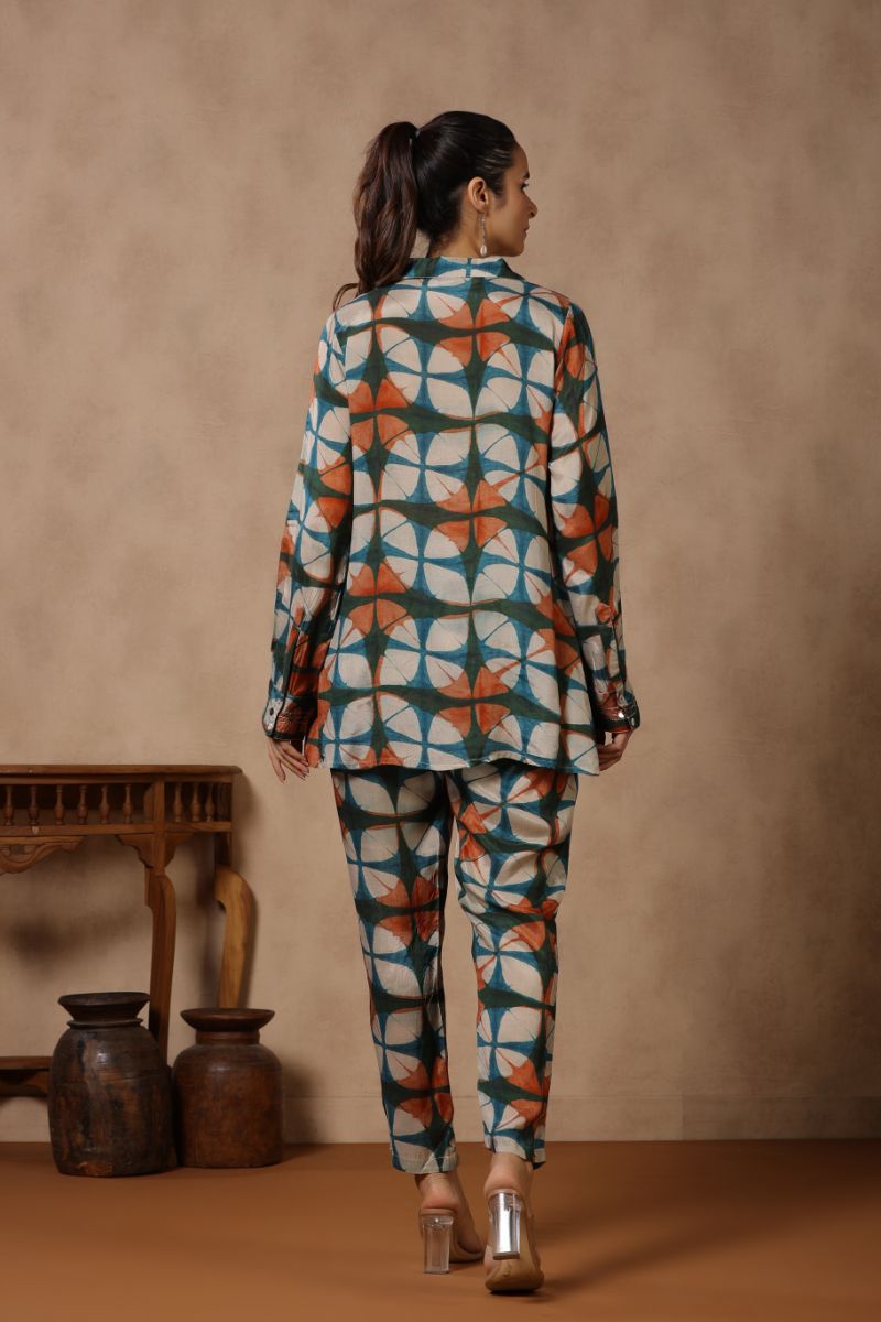 Printed Summer silk Co Ords Set