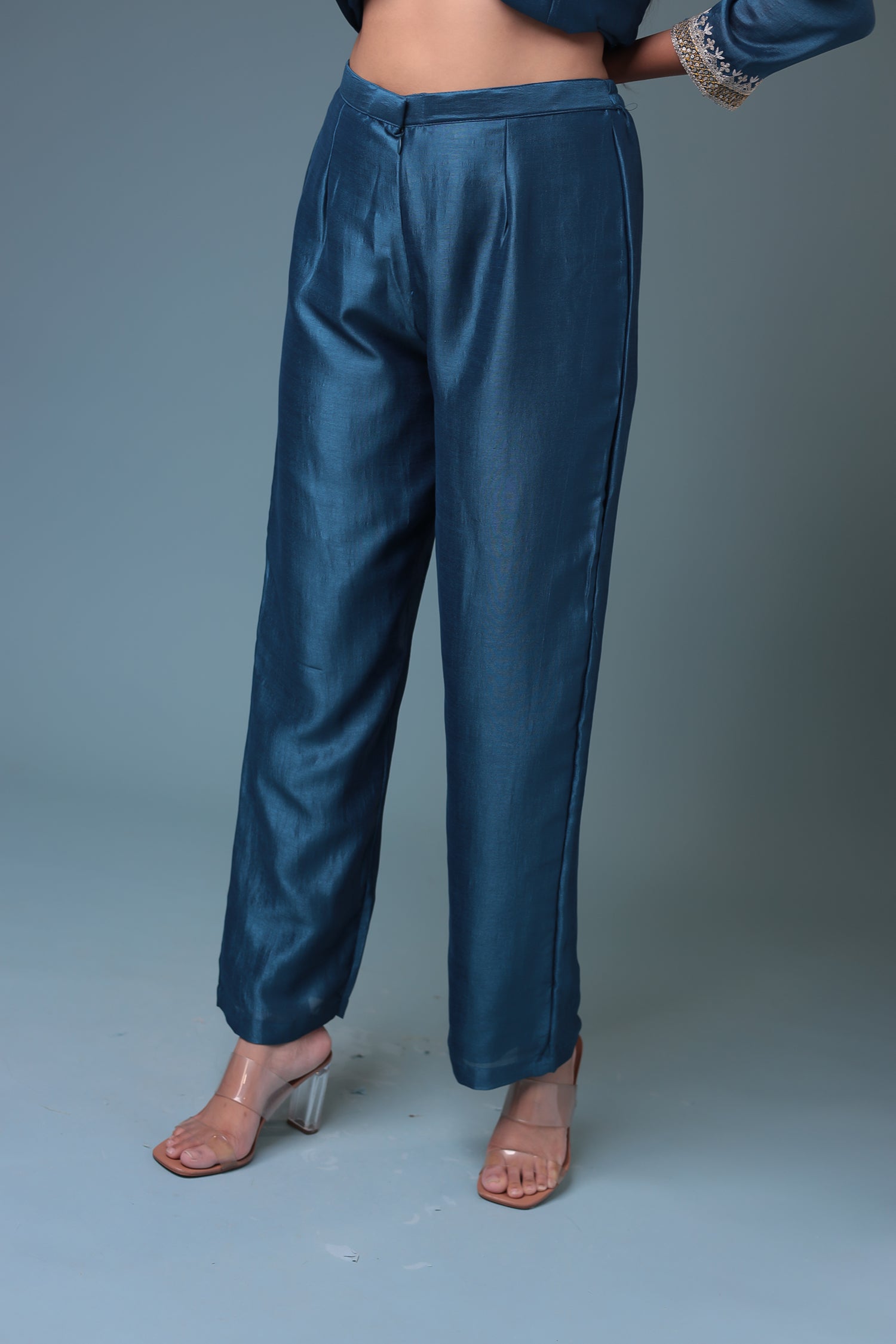 Chinon Suit with Aari work.