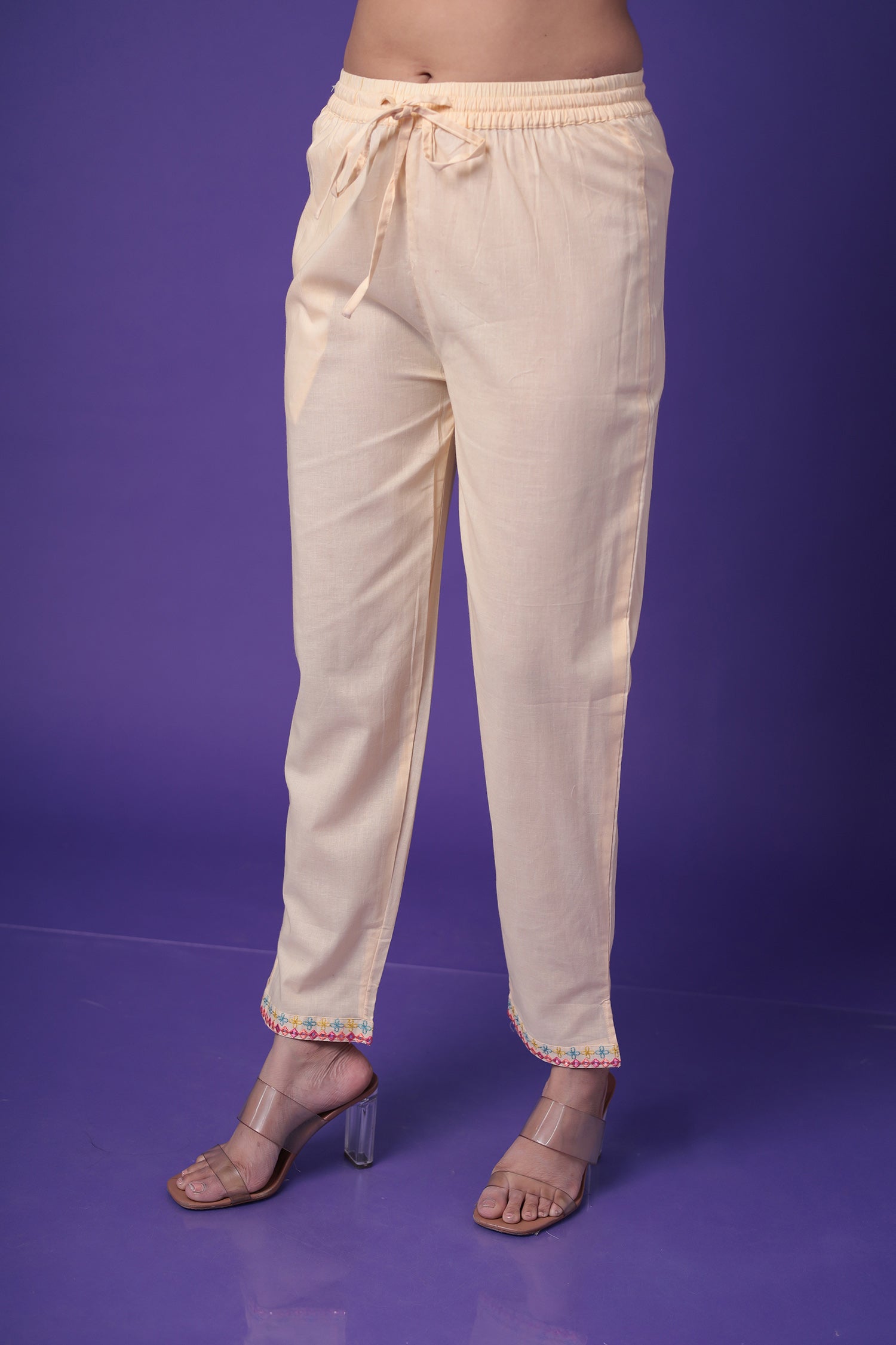 Silk Blend Kurta Set with Embroidered work