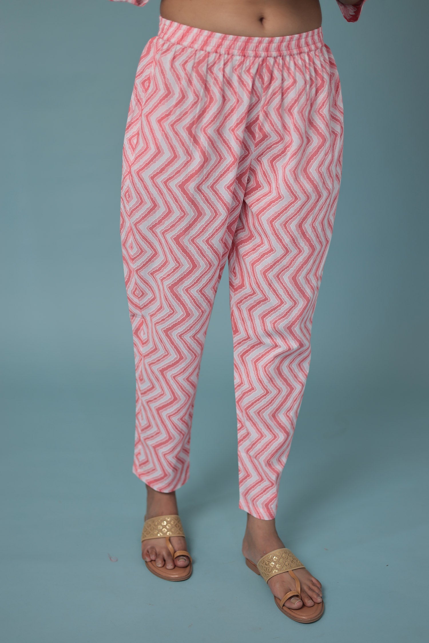 Floral Print Cotton Kurta Set Stitched