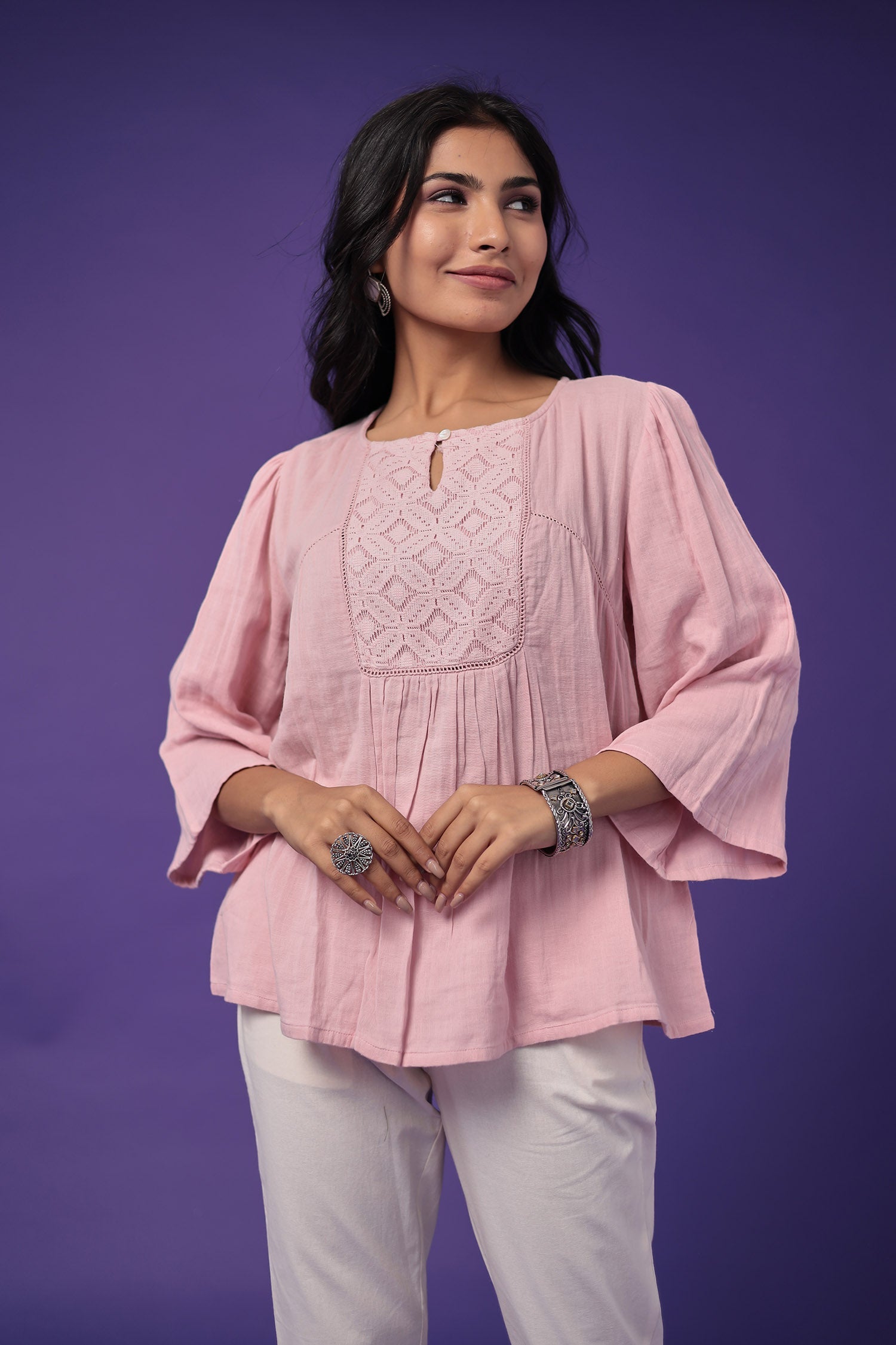 Cotton Tunic with Embroidered work