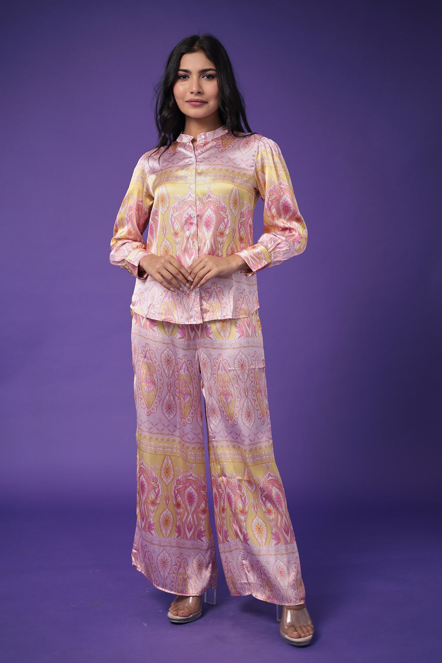 Printed Silk Blend Co Ords Set