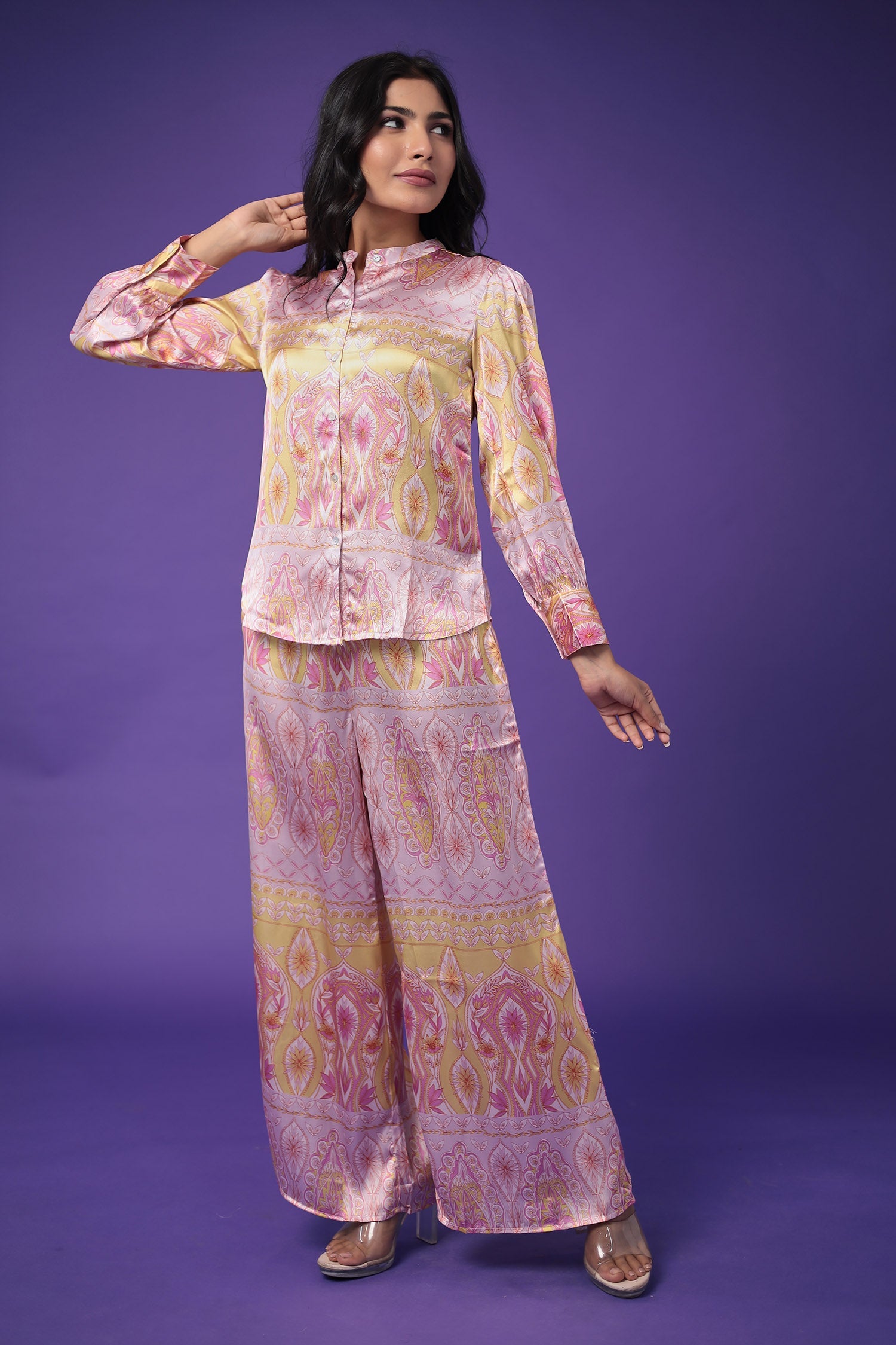 Printed Silk Blend Co Ords Set