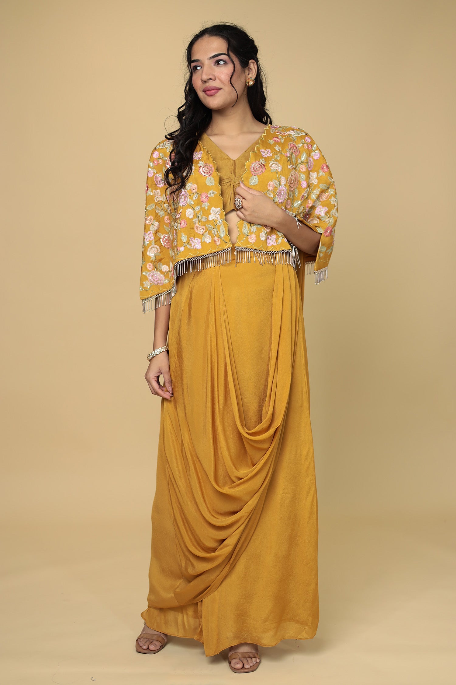 Chinon Indo Western Embellished with Thread work