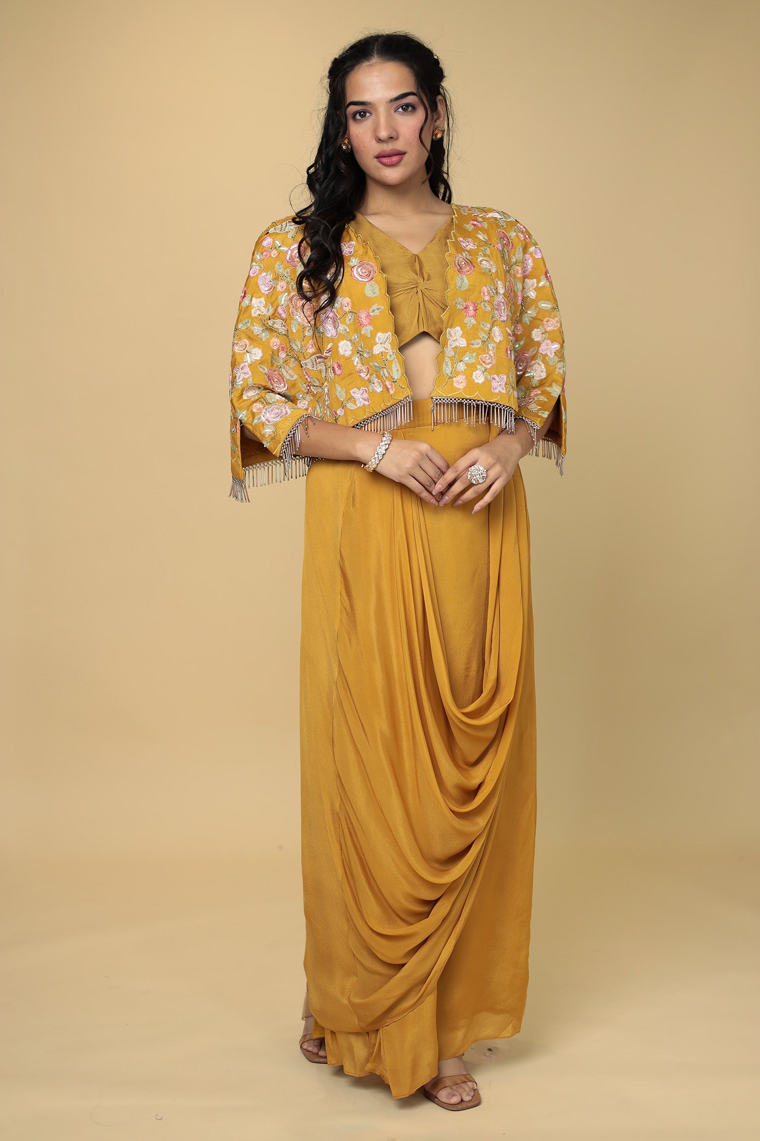 Chinon Indo Western Embellished with Thread work