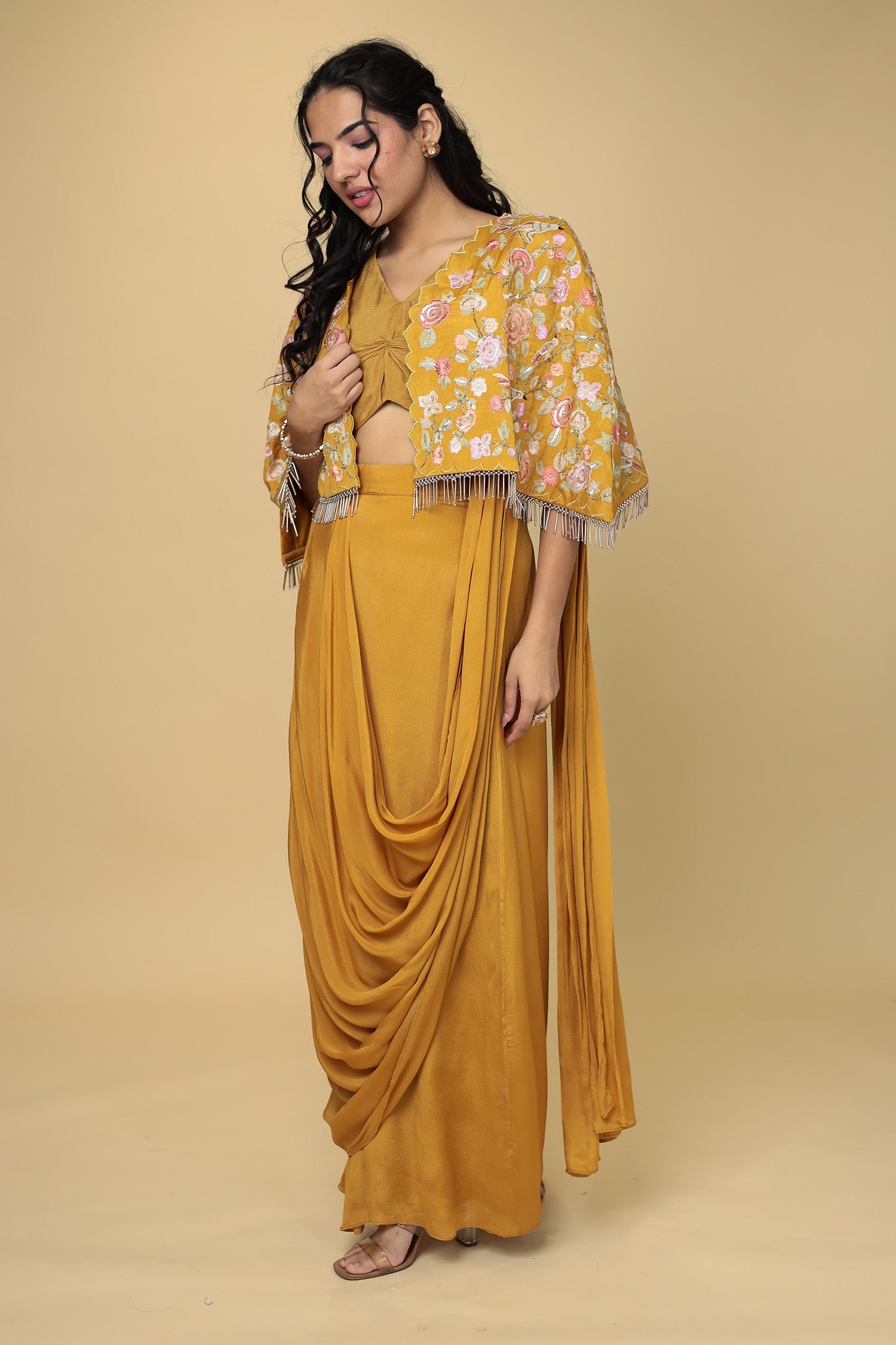 Chinon Indo Western Embellished with Thread work