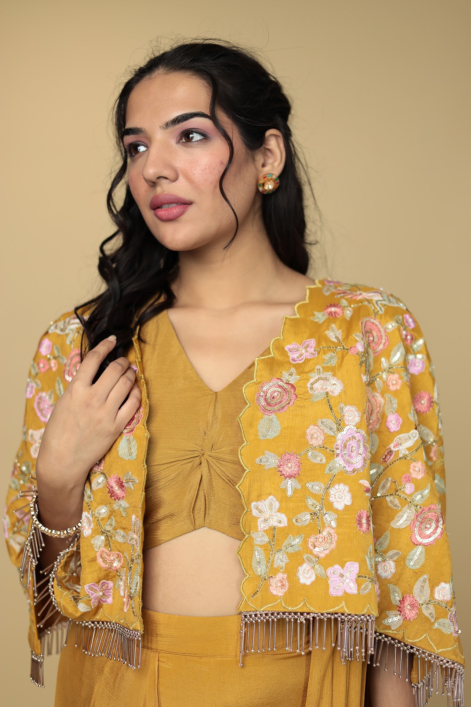 Chinon Indo Western Embellished with Thread work