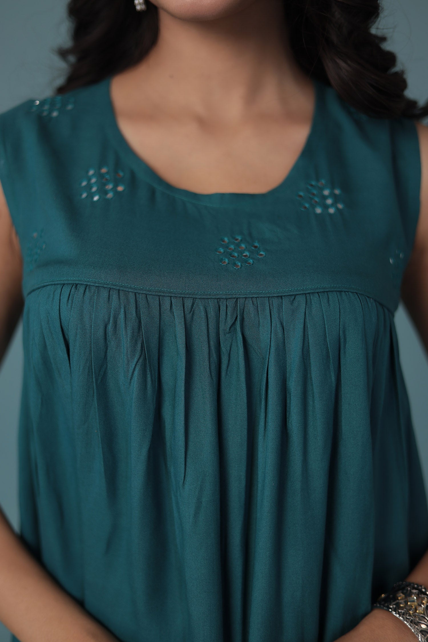 Cotton Kurta  with Embroidered work.