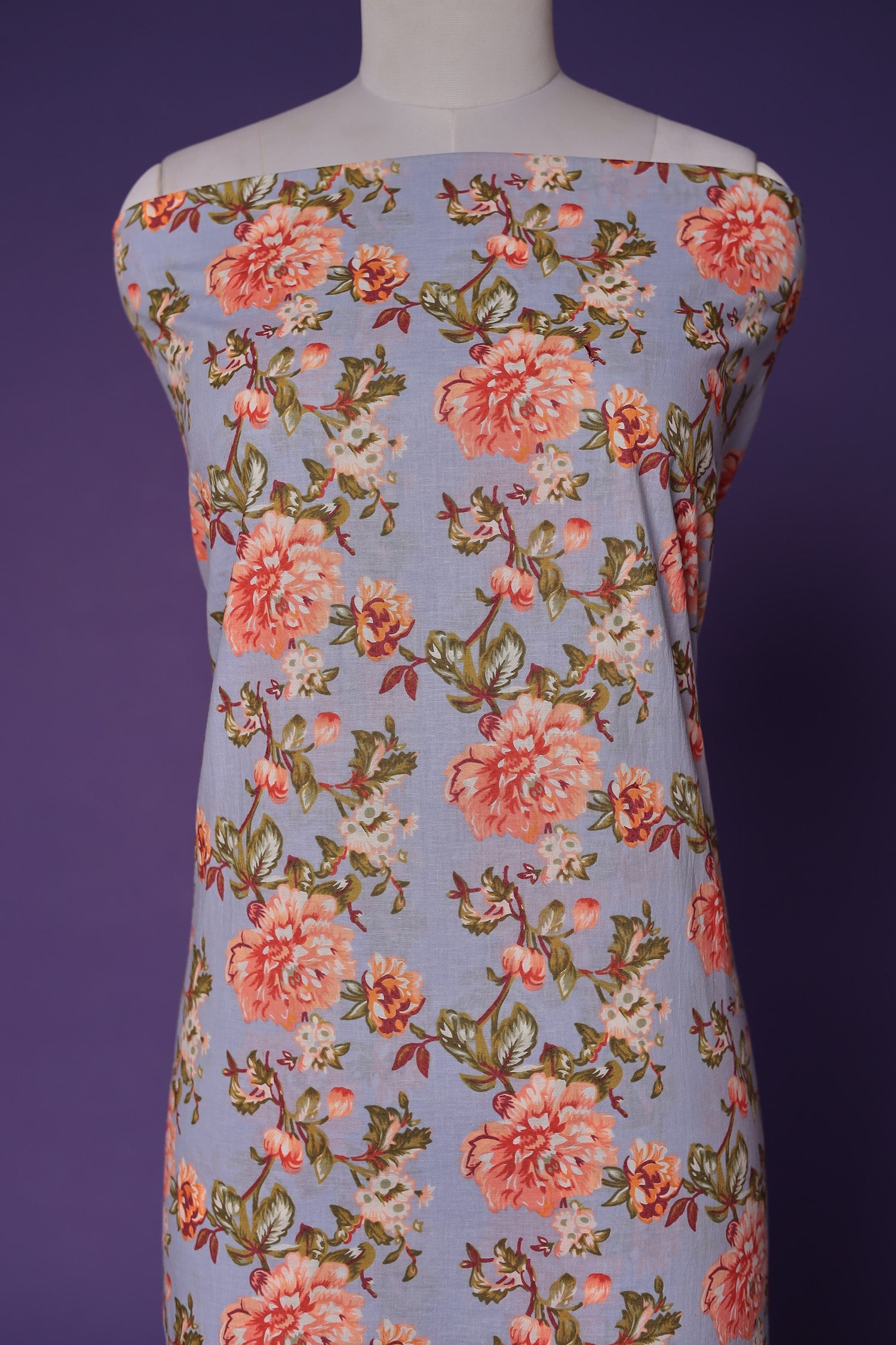 Printed Cotton Unstitched Suit