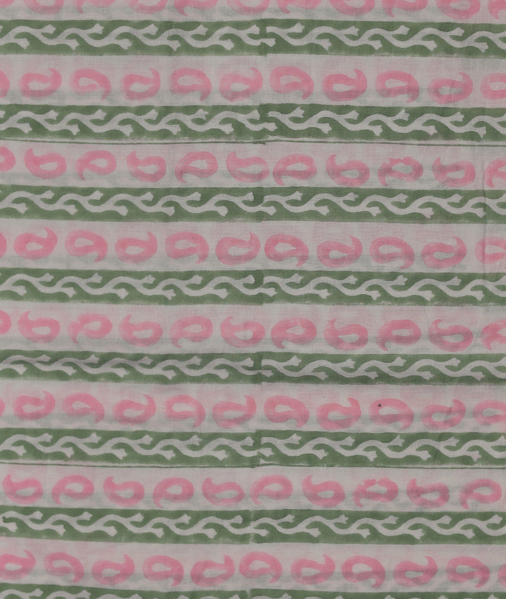 Printed Chanderi Unstitched Suit with Zari Border