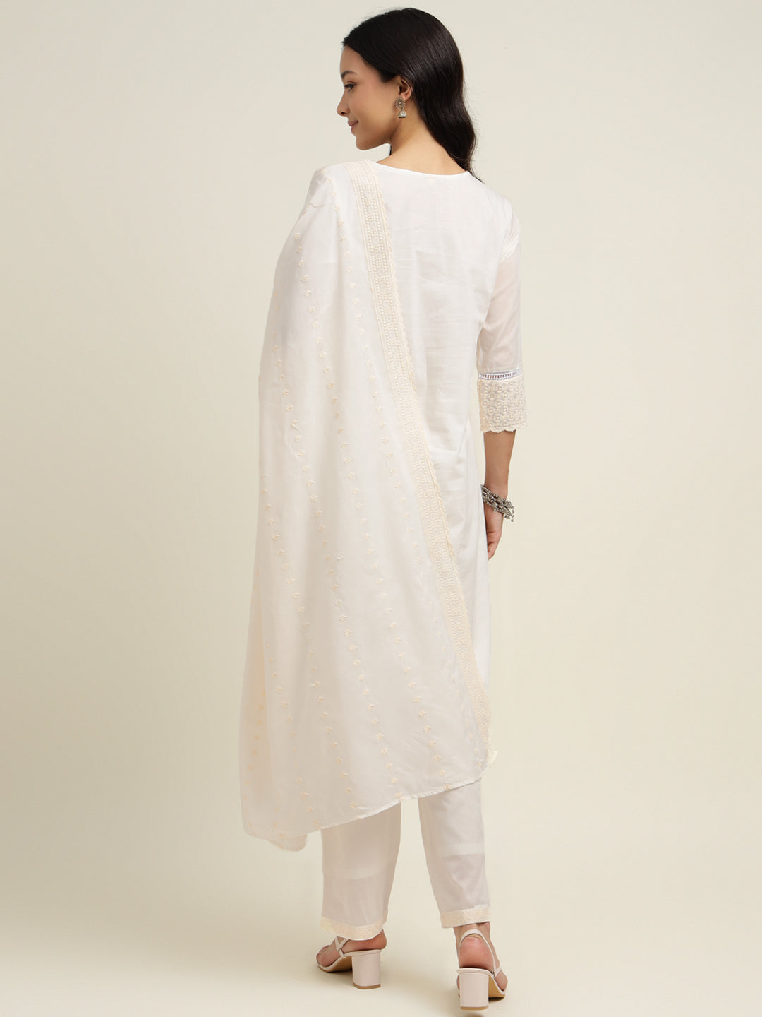Pure Cotton Kurta Set with Embroidered work