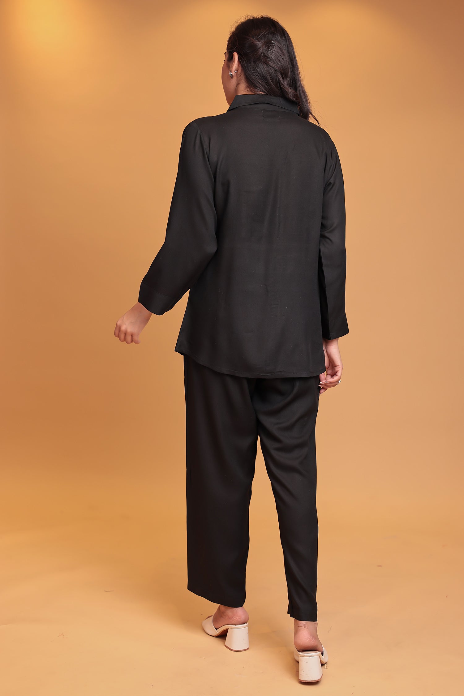 Silk Blend Co Ords Set with Foil work