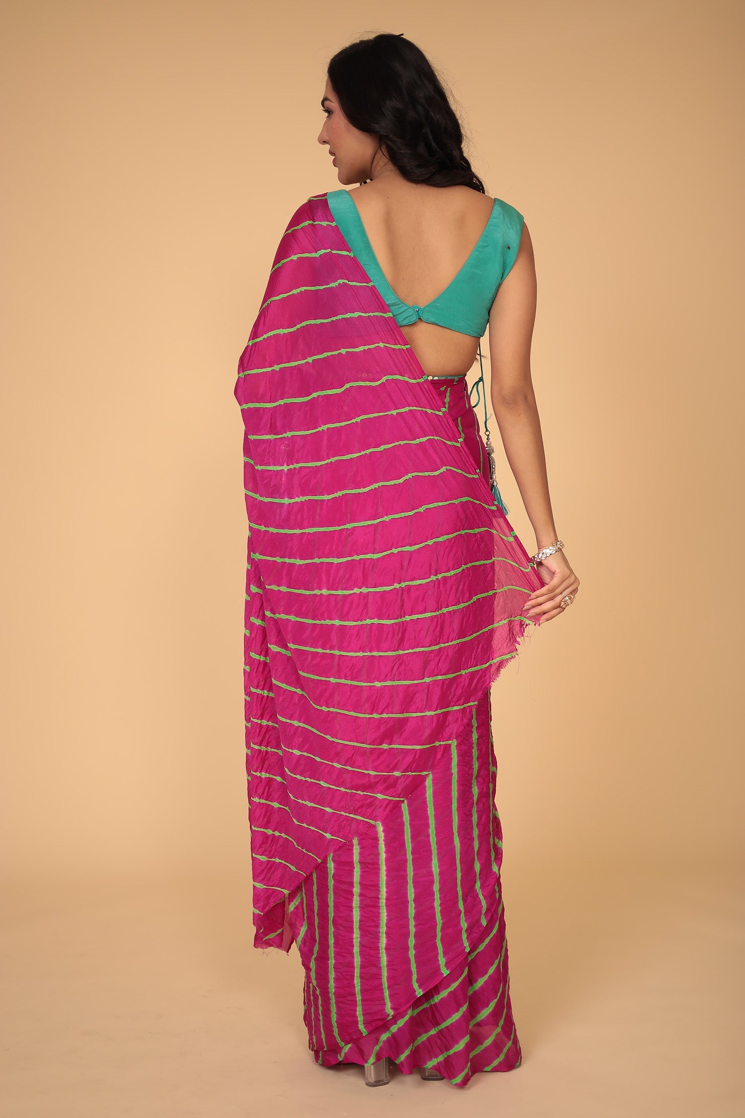 Leheriya Chiffon Saree