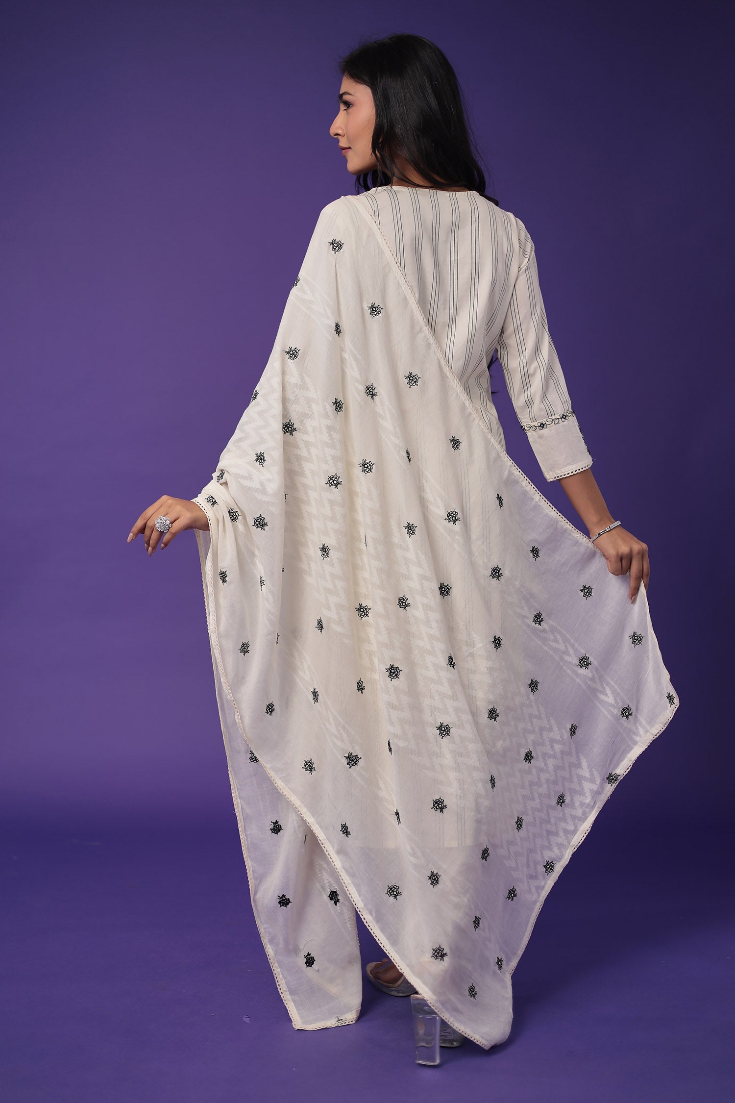 Pure Cotton Kurta Set Stitched with Thread work