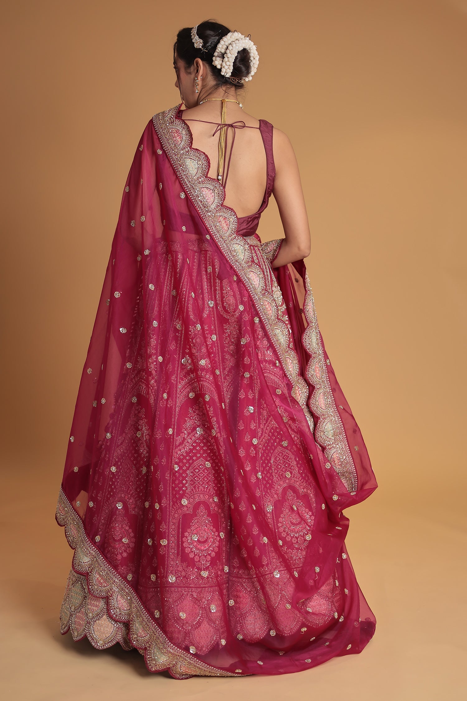 Silk Lehenga with Exquisite Zardozi Embroidery