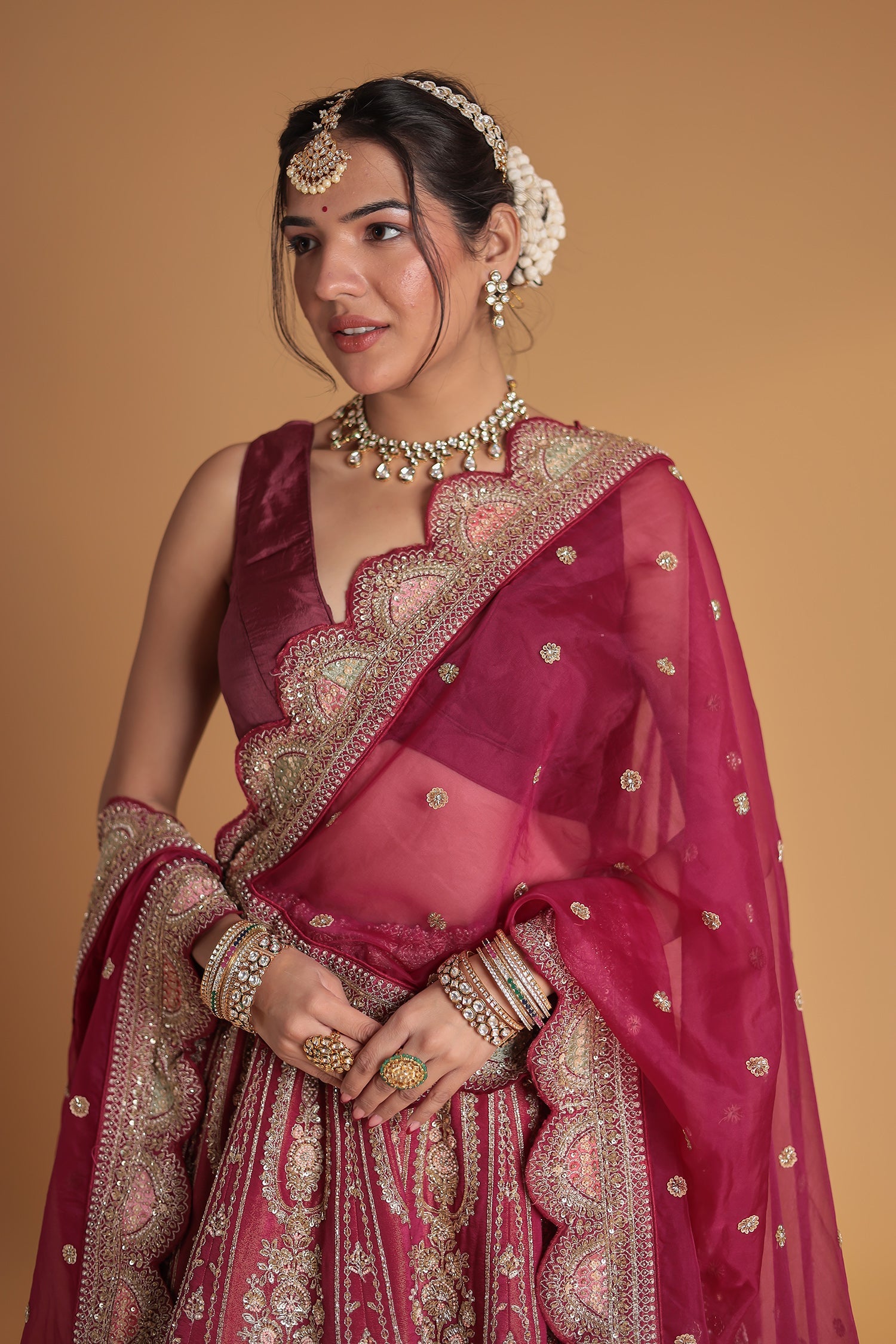 Silk Lehenga with Exquisite Zardozi Embroidery