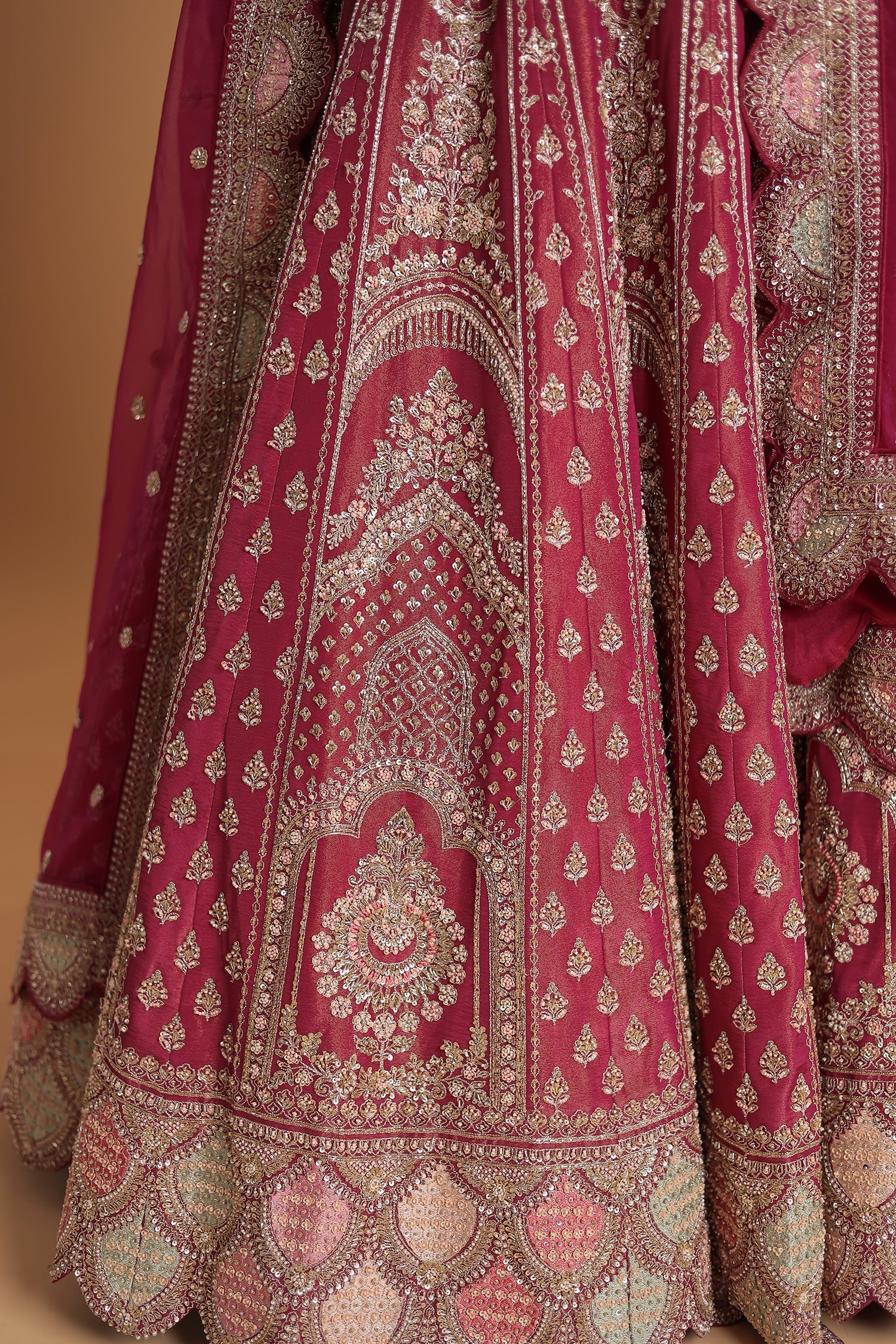 Silk Lehenga with Exquisite Zardozi Embroidery
