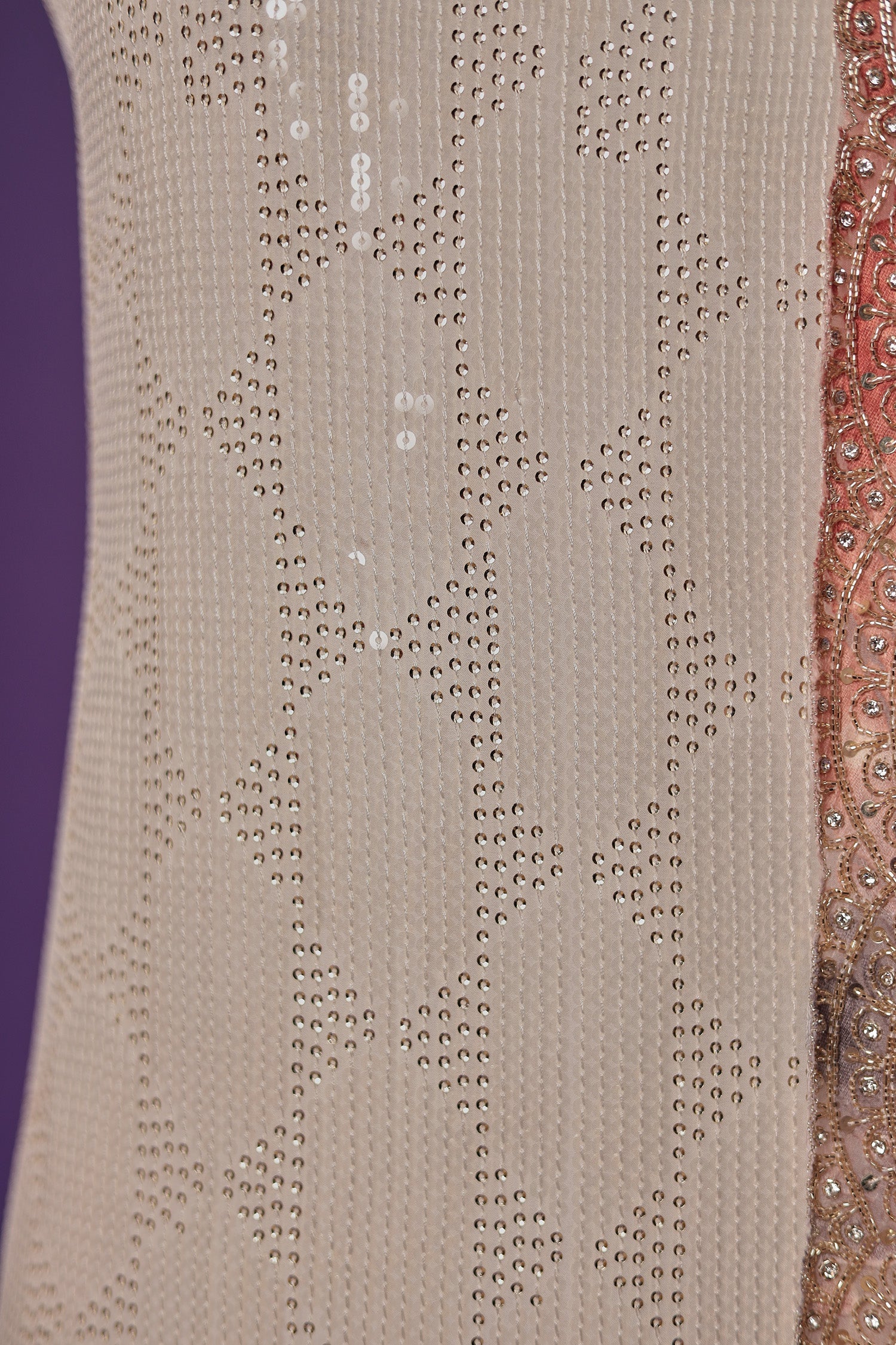 Printed Georgette Unstitched Suit with Sequins and Thread work