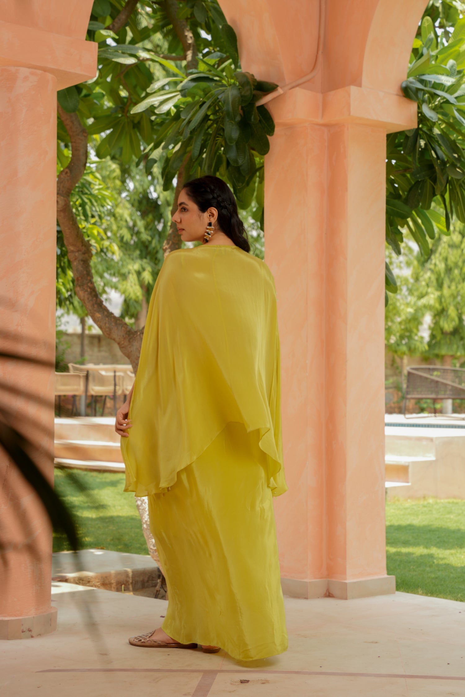 Silk Indowestern Embellished with Pearl, Thread and Zardozi work