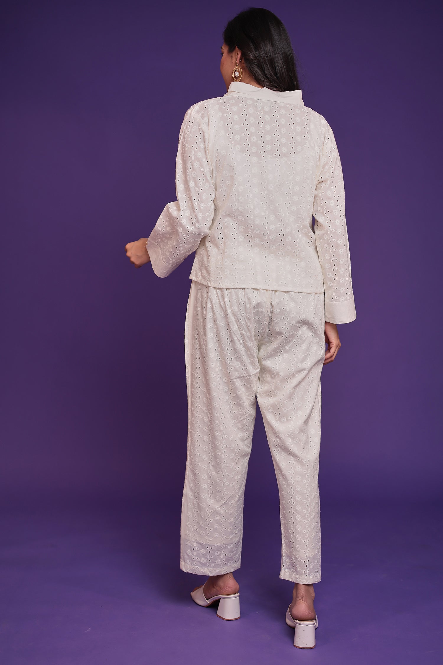 Shiffli Co Ords Set with Thread work