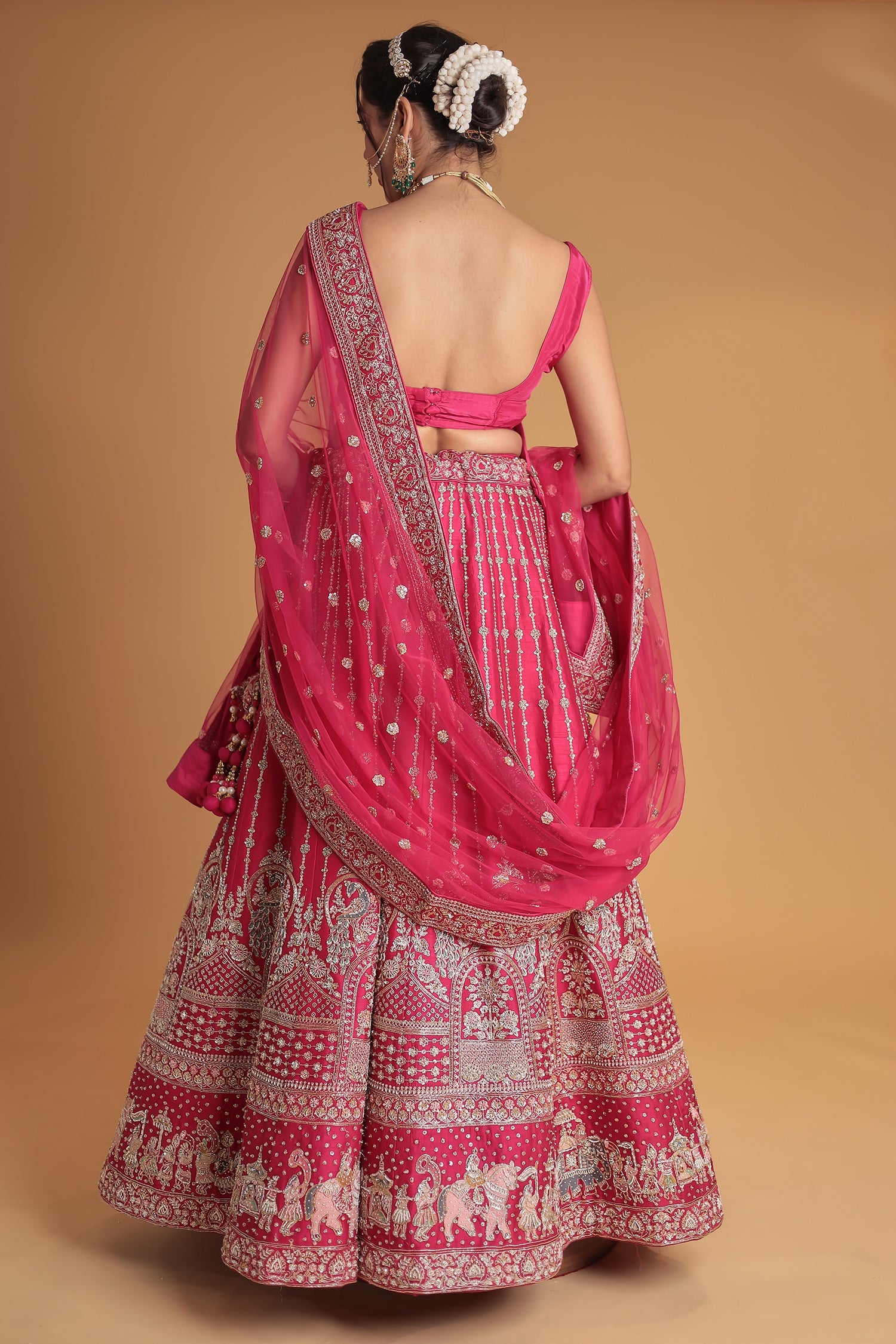 Silk Lehenga with Exquisite Cutdana Embroidery