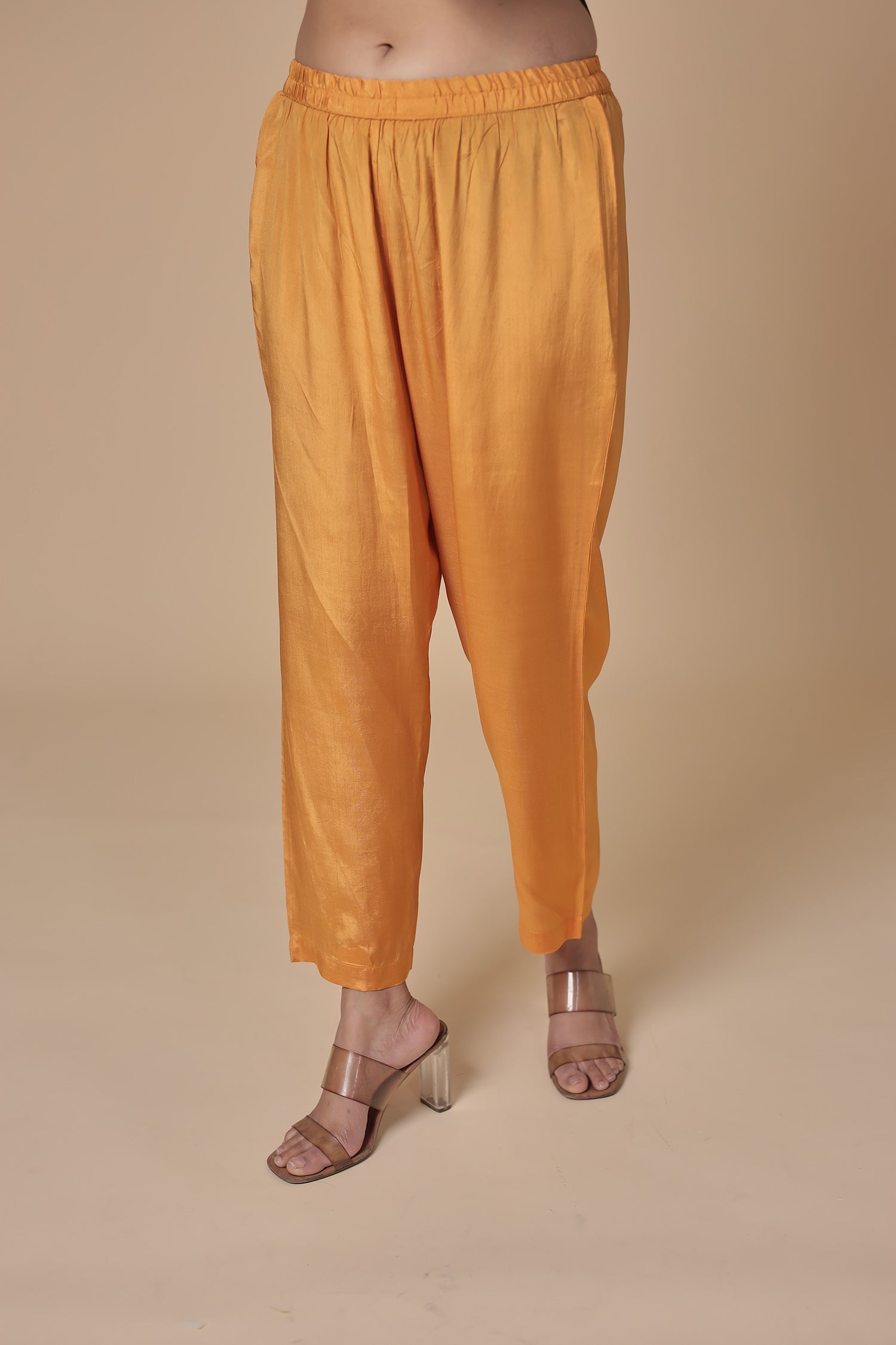 Printed Chinon Kaftan Set with Sequins work