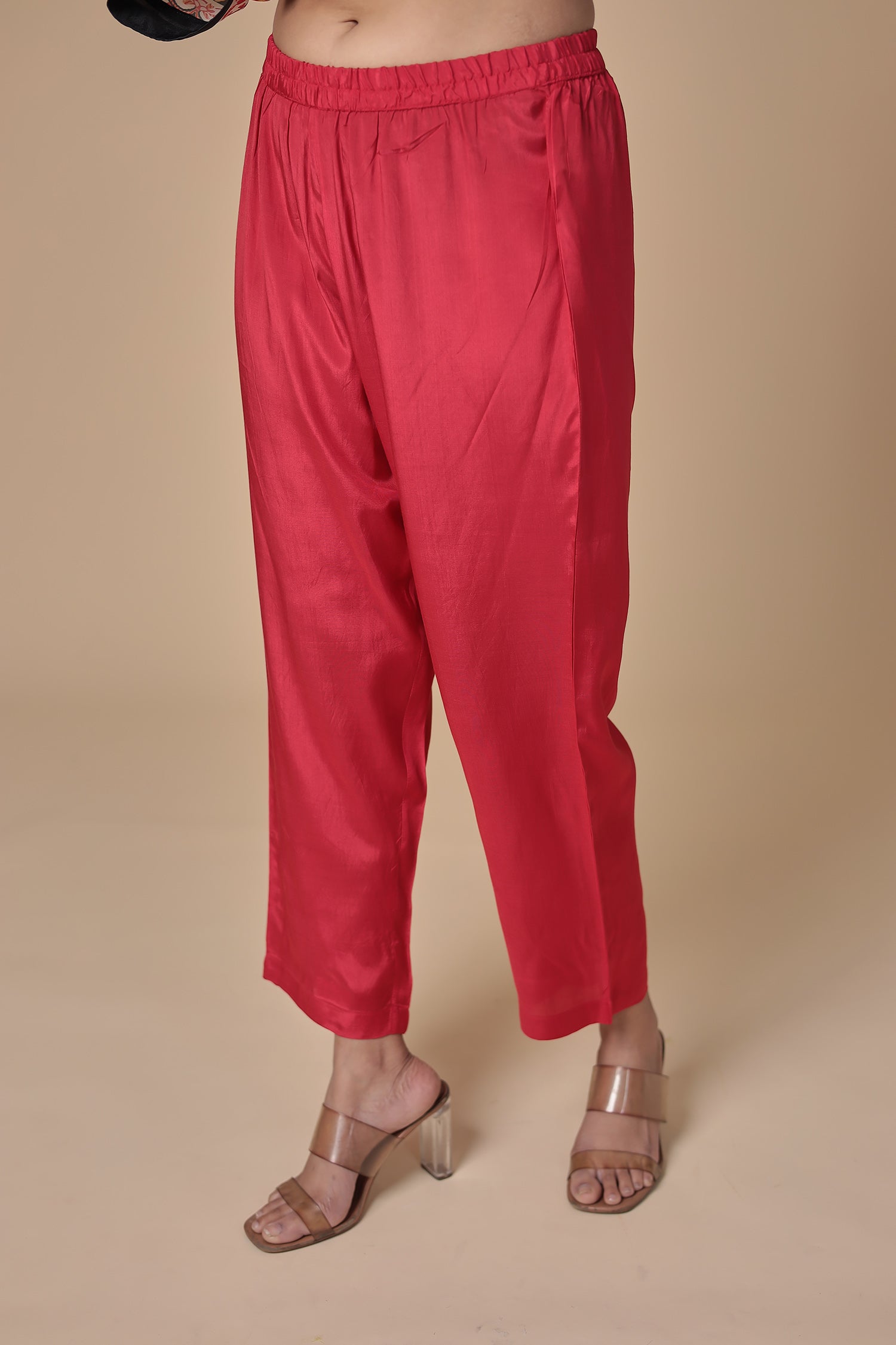 Printed Chinon Kaftan Set with Sequins work