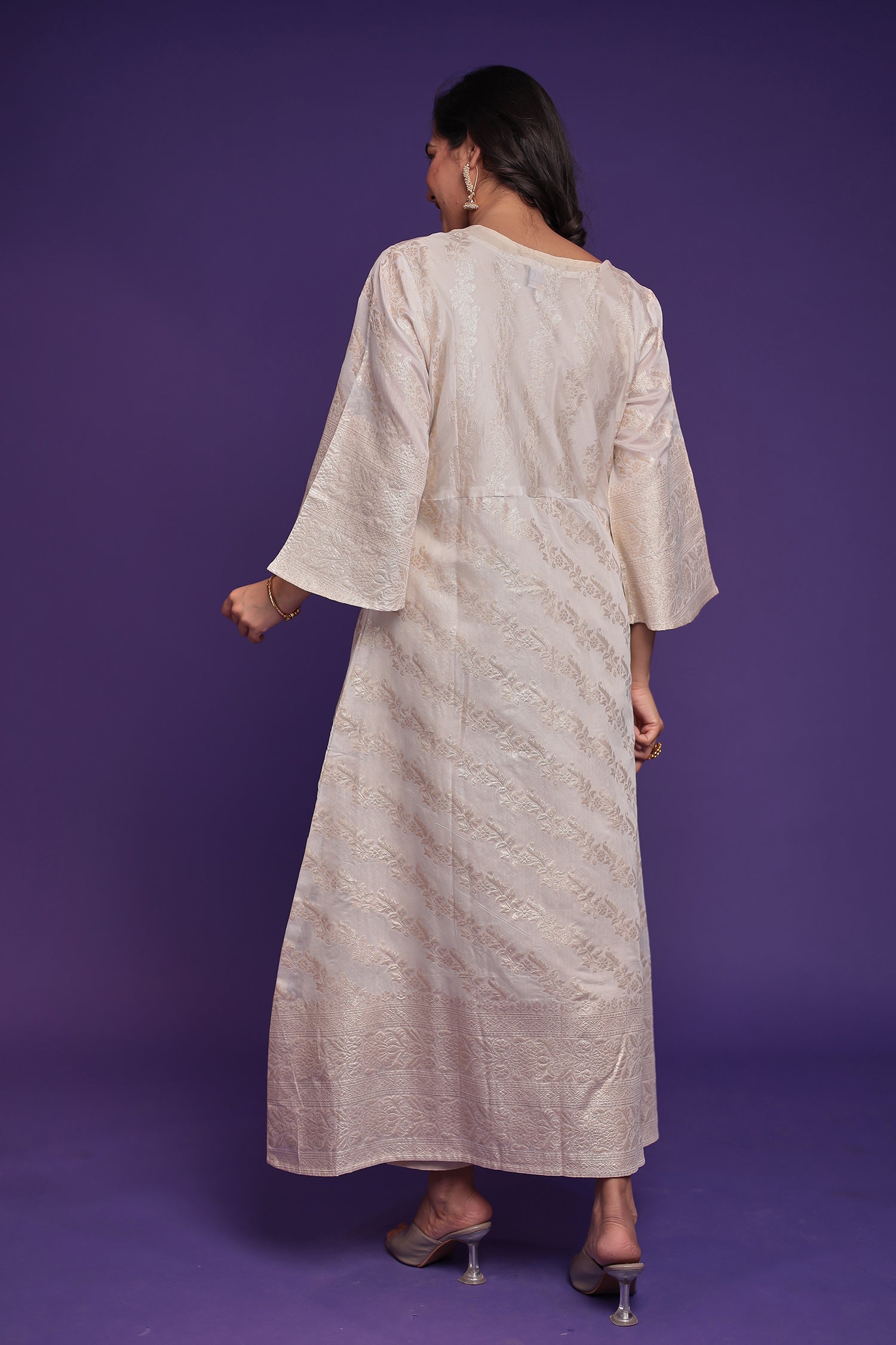 Jacket Style Banarasi Silk Kurta Set Stitched