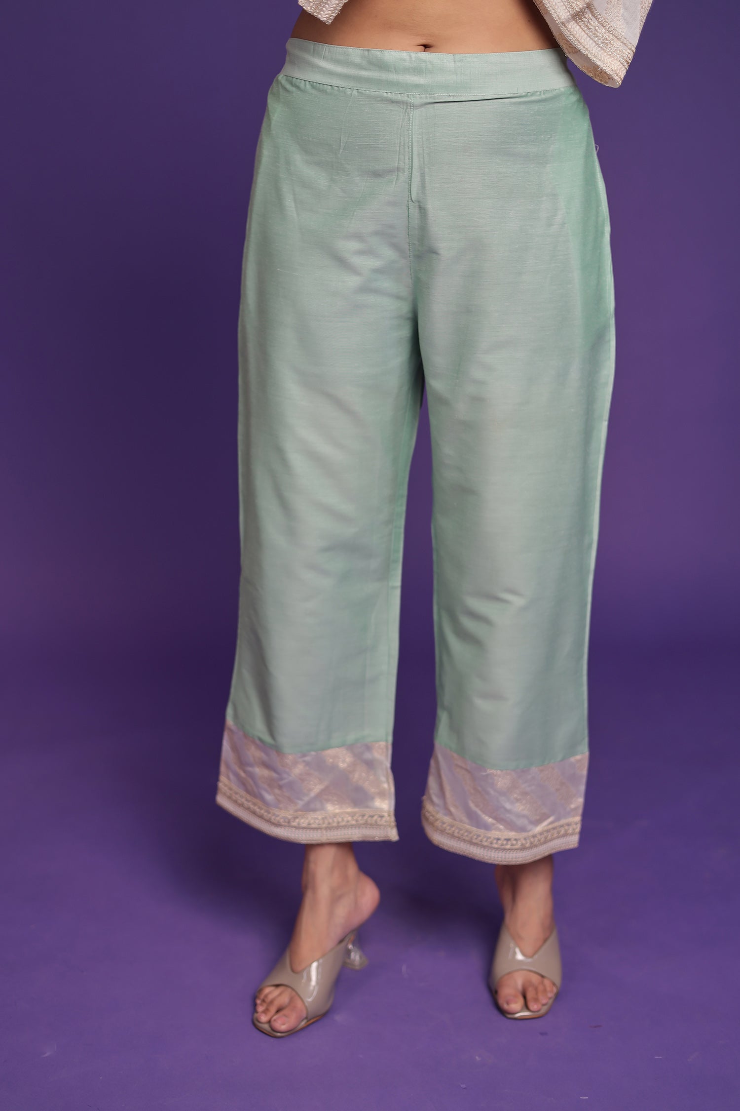 Handloom Silk Kurta Set Stitched with Brocade Dupatta