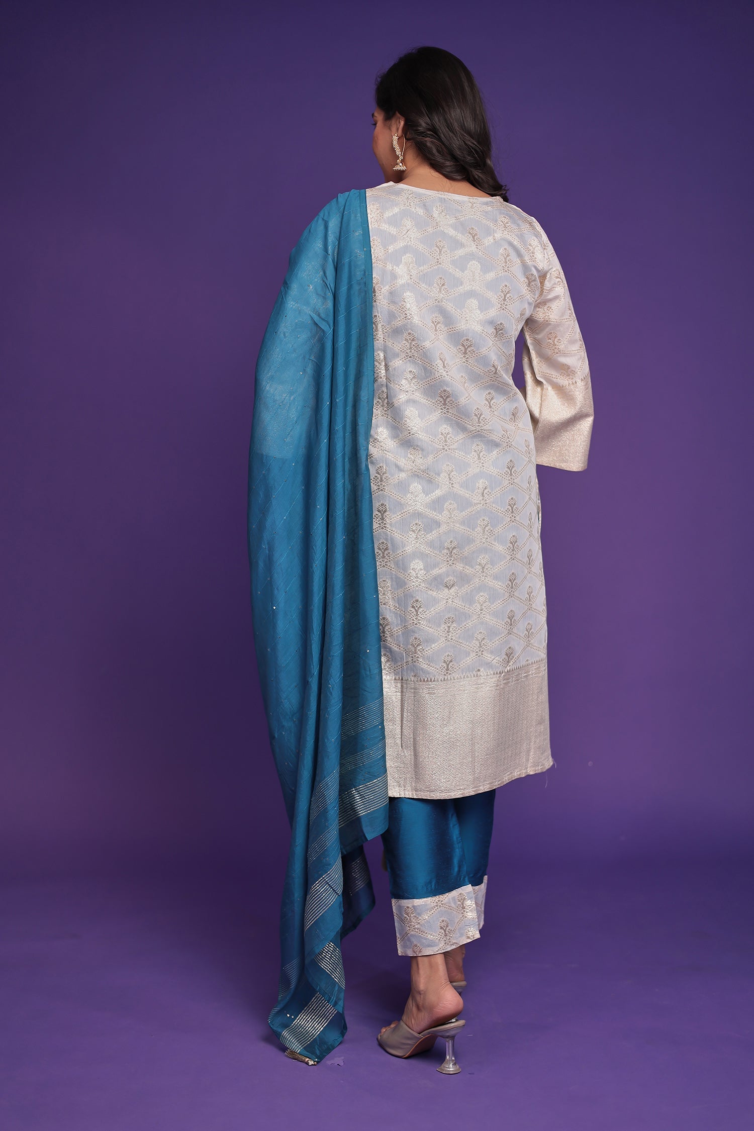 Handloom Silk Kurta Set Stitched