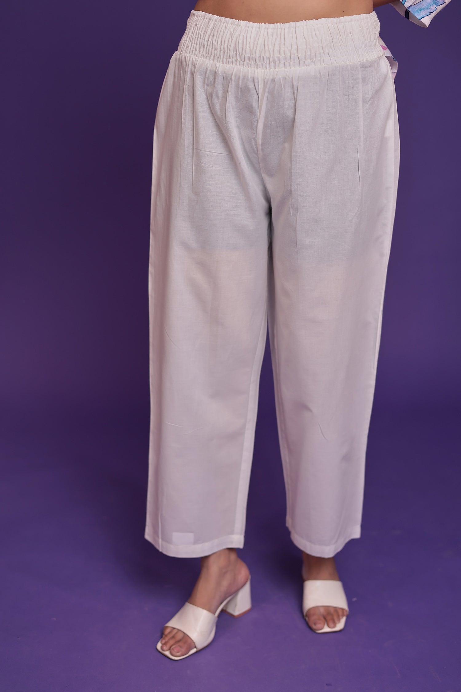 Printed Linen Kurta Set Stitched