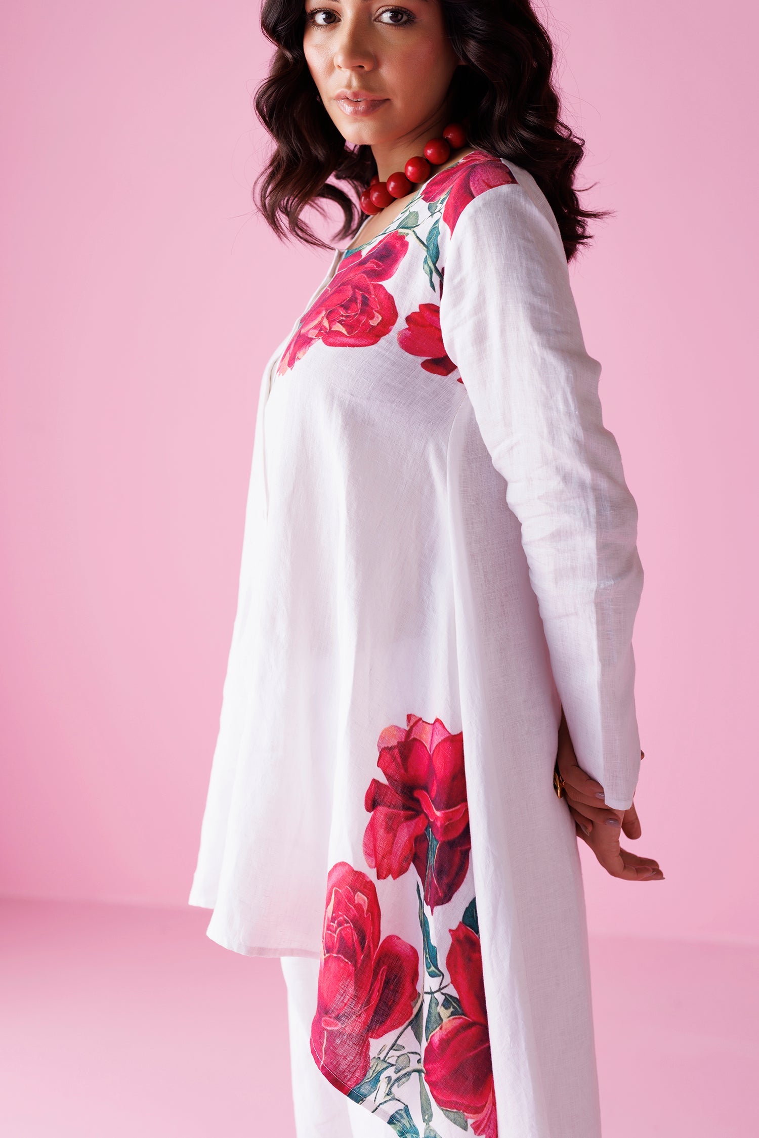 Printed Pure Linen Co Ords Set