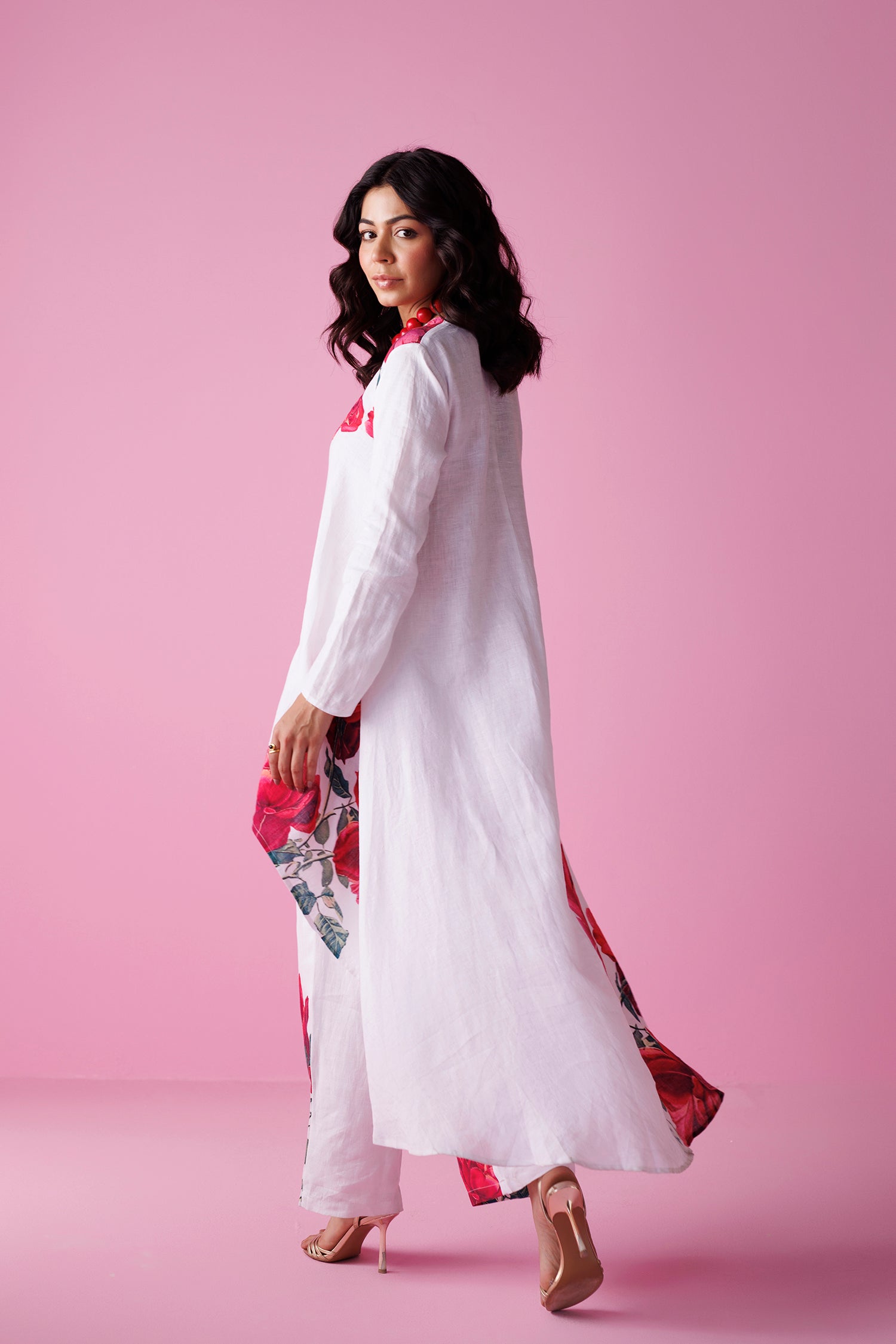 Printed Pure Linen Co Ords Set