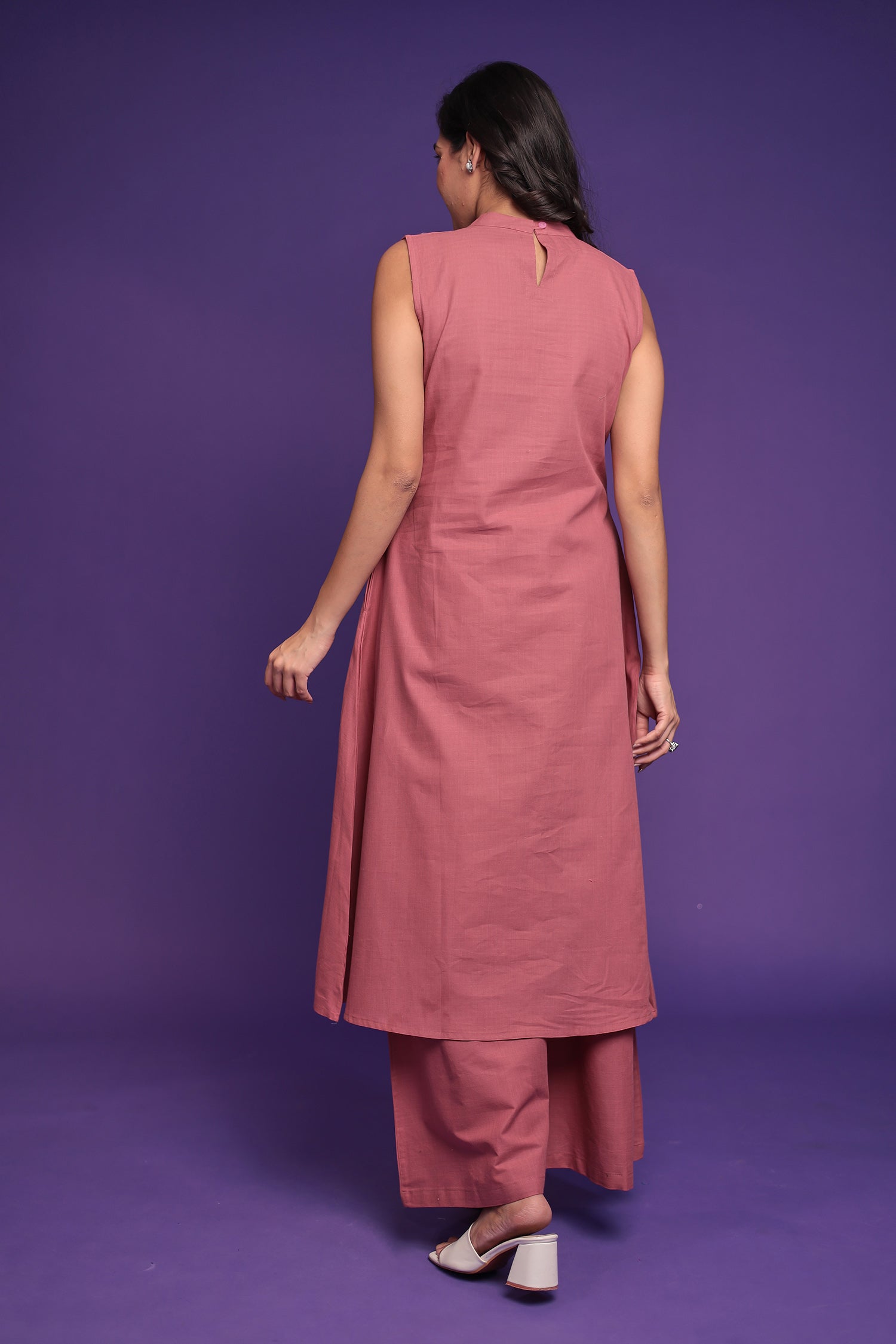 Pure Cotton Suit Embellished neck with Sequins work