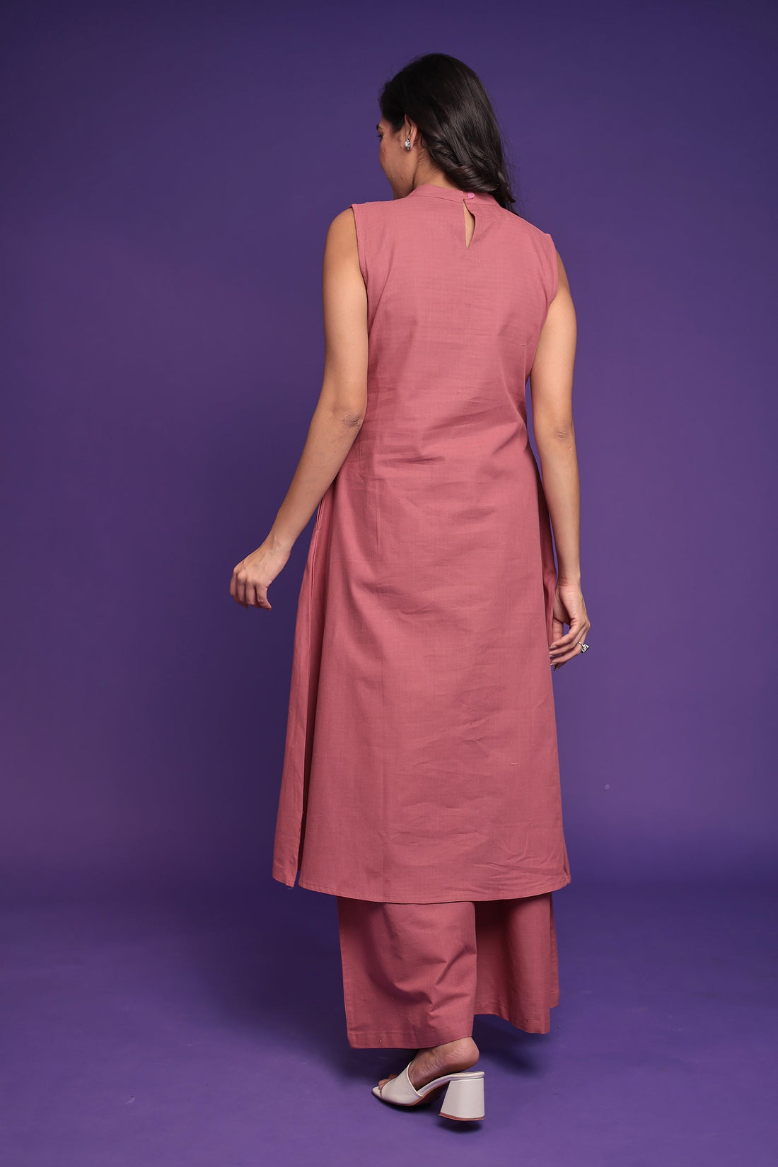 Pure Cotton Suit Embellished neck with Sequins work