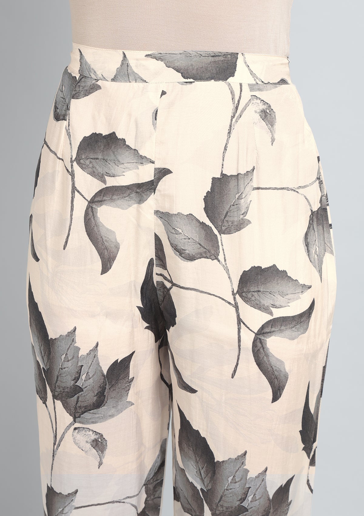 Printed Silk Blend Co Ords Set with Pearl work