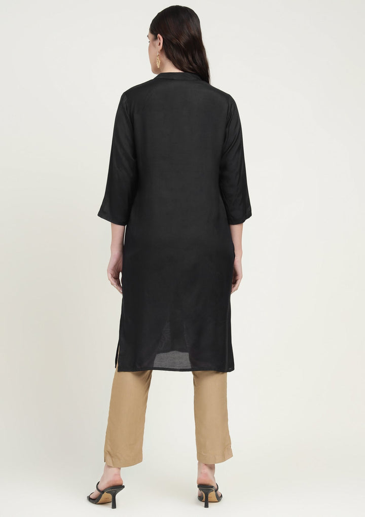 Bandhej Silk Blend Kurta Stitched
