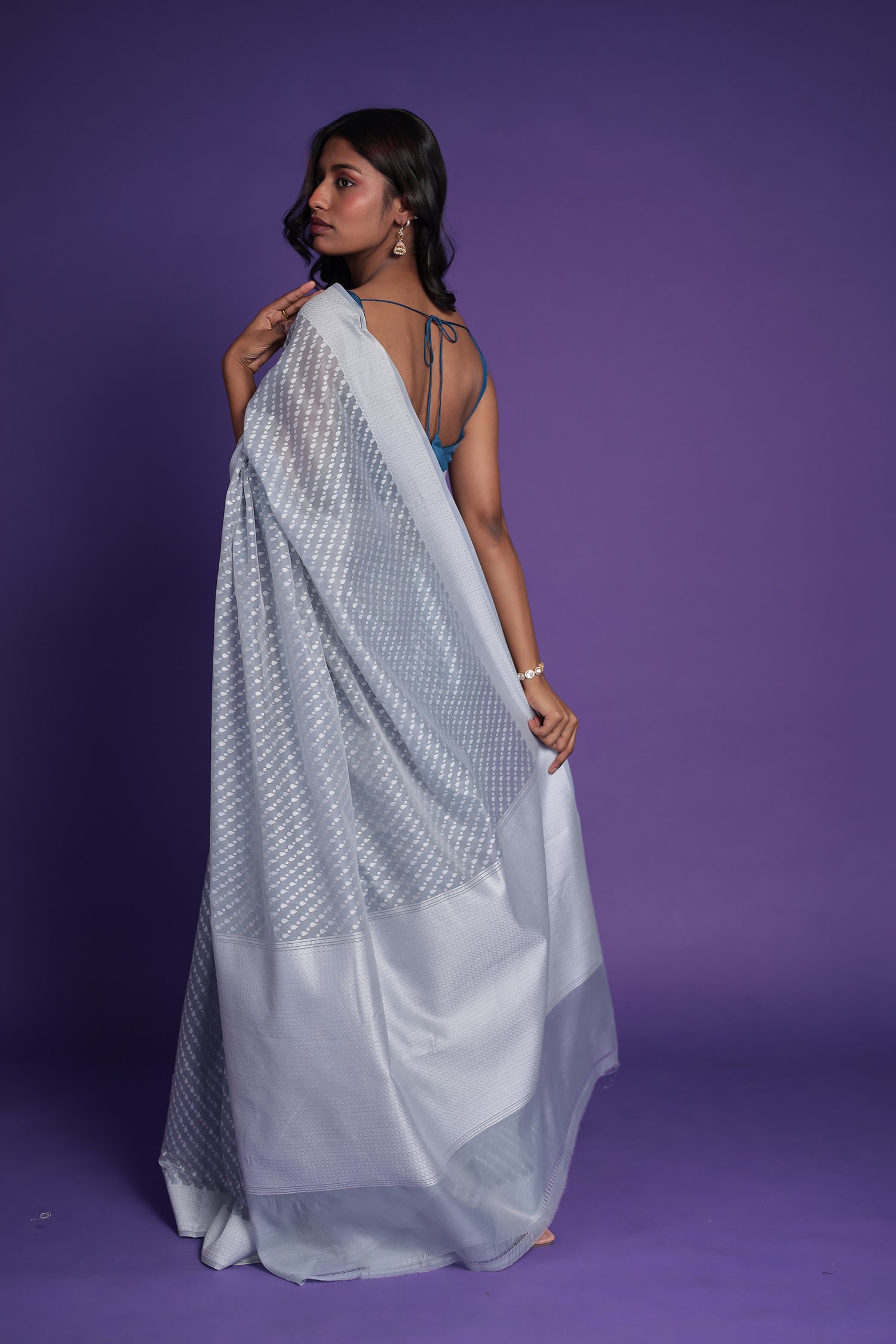 Banarasi Hand Woven Cotton Chanderi Saree