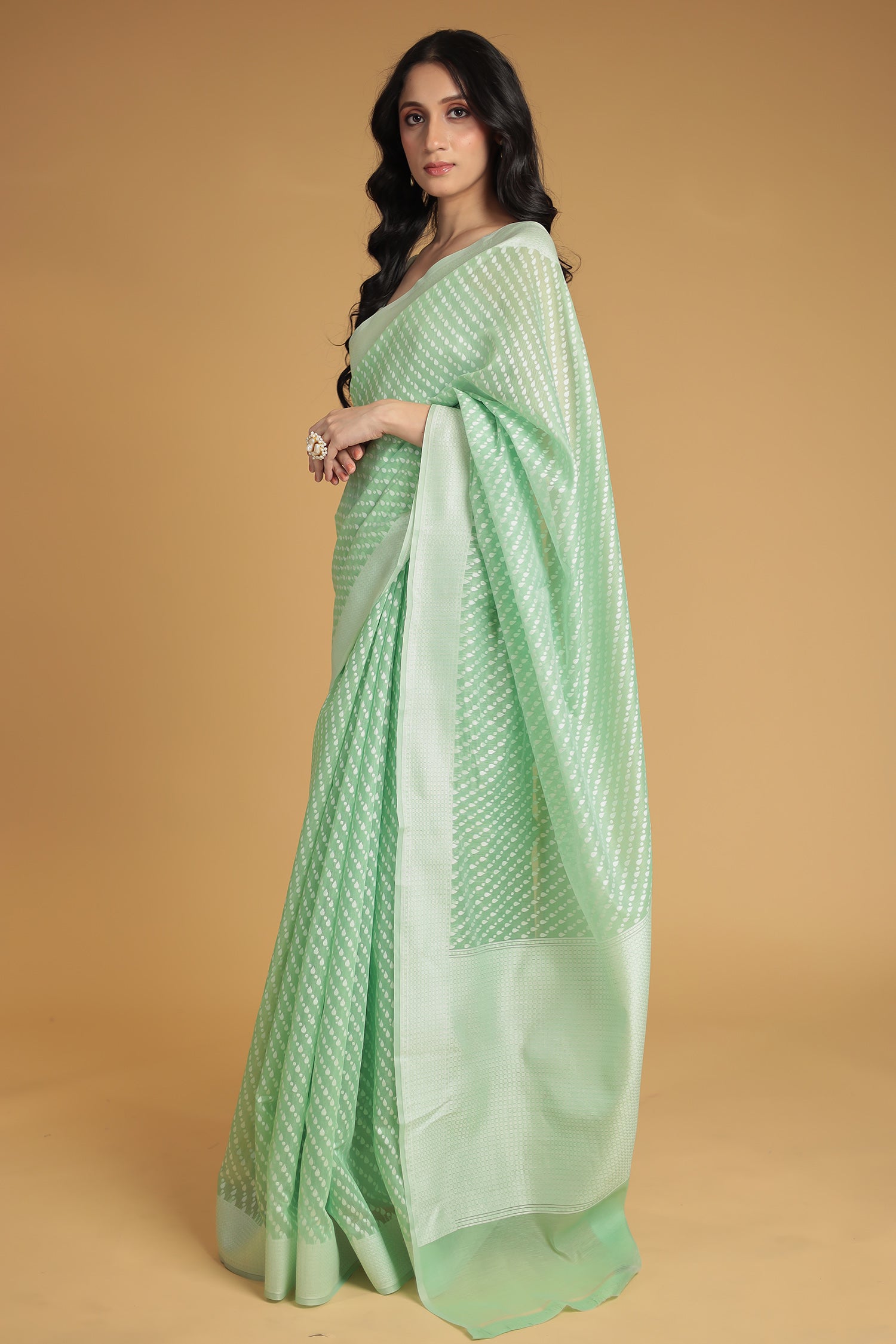Banarasi Hand Woven Cotton Chanderi Saree